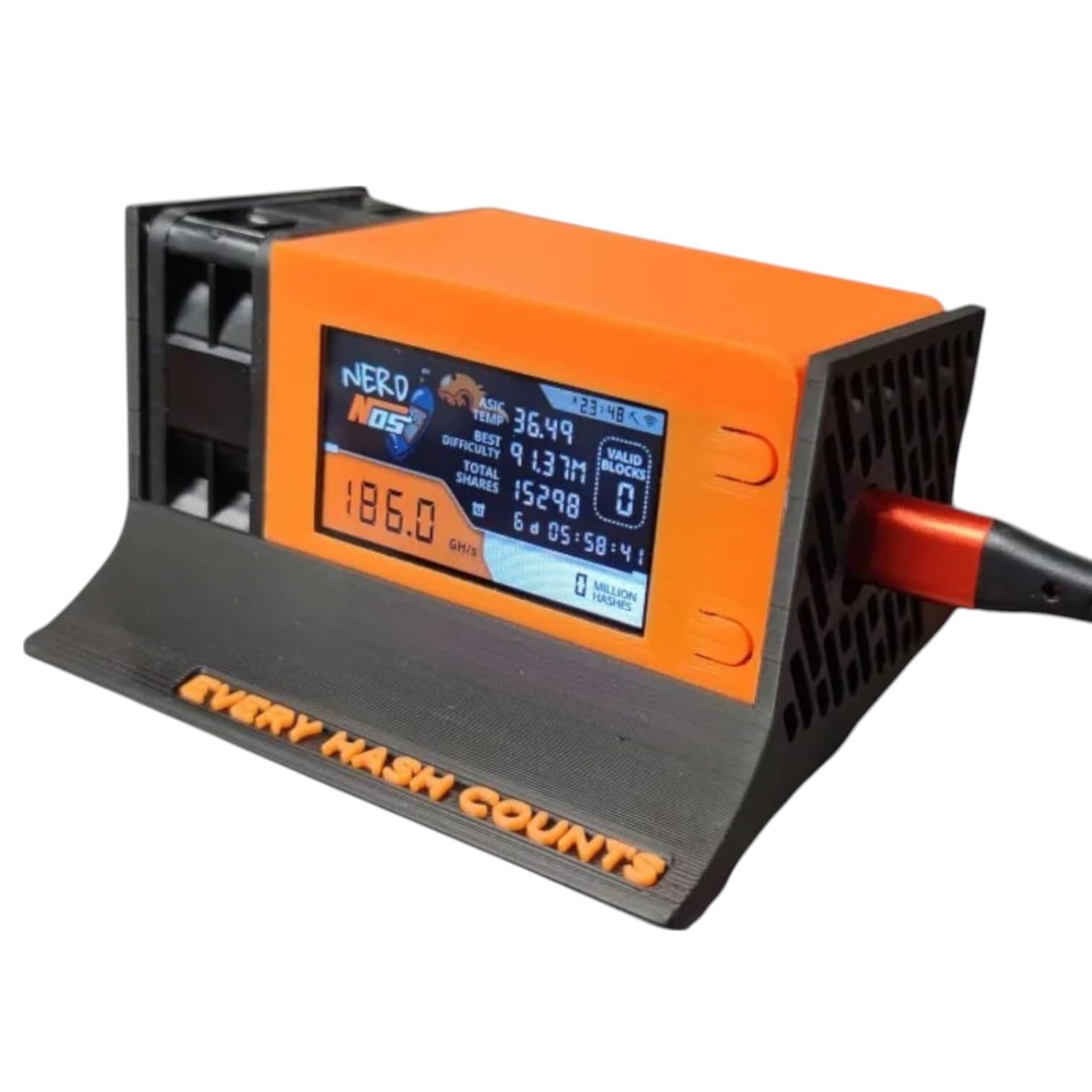 Nerdminer NerdNOS Max Bitcoin Solo Miner | 90–150 GH/s BM1397 ASIC | 7W  USB-C Powered | Open-Source Design | Real-Time Bitcoin Stats Display |  Plug-and-Play : Amazon.ca: Electronics