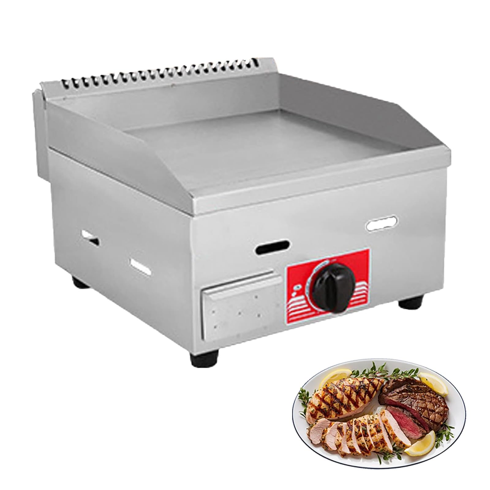 Plaque de cuisson à gaz avec brûleurs antiadhésifs pour grillades efficaces