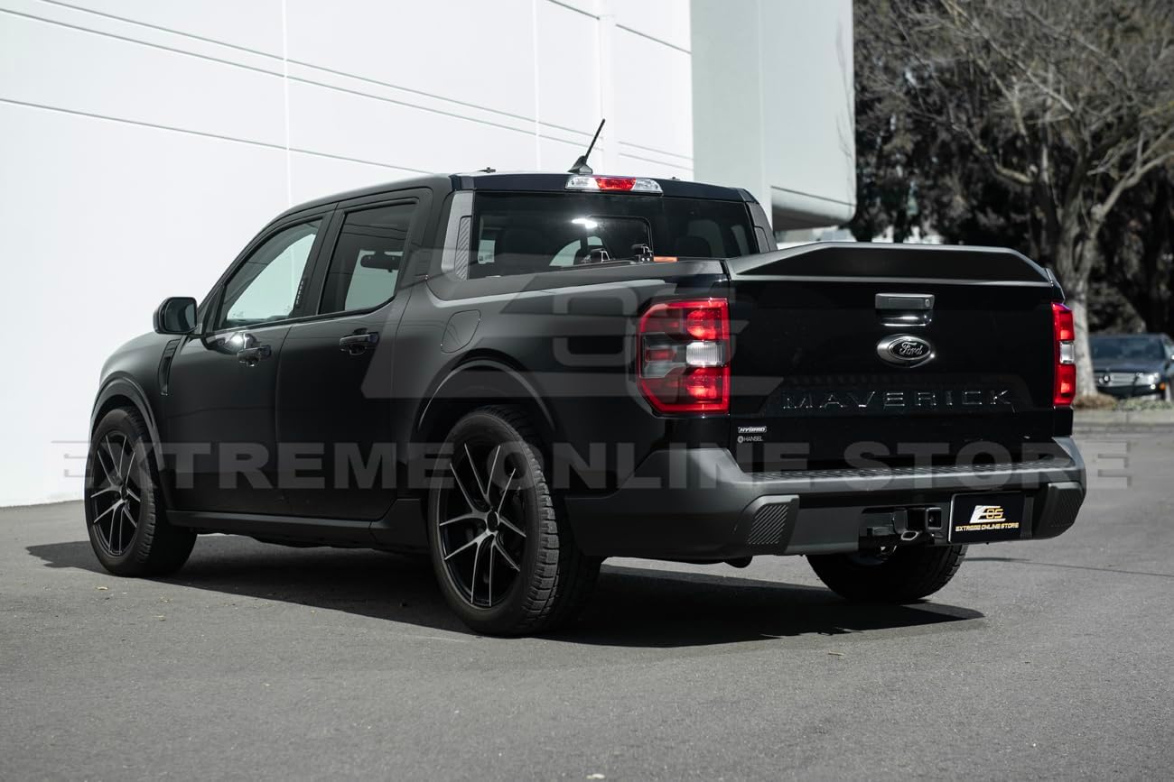 Replacement for 2021-Present Ford Maverick Models | Street Series ABS Plastic - Matte Black Rear Trunk Lid Wing Tailgate Spoiler