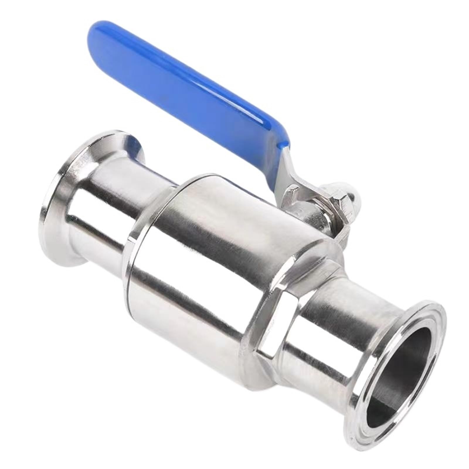 Vanne manuelle à passage direct type à pince ferrule 50.5mm pour tuyauterie inox 38mm