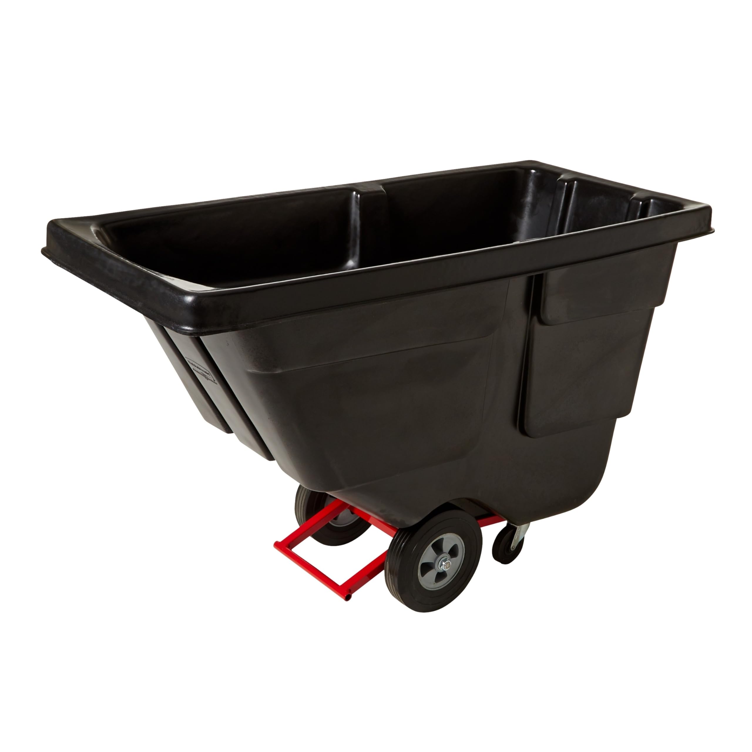Rubbermaid Commercial Products Tilt Dump Truck/Trash Cart/Garbage Collection/Recycling, 1/2 Cubic Yard, Waste Collection, 1250 lbs capacity, Black, for Office/Warehouse/Facility Management