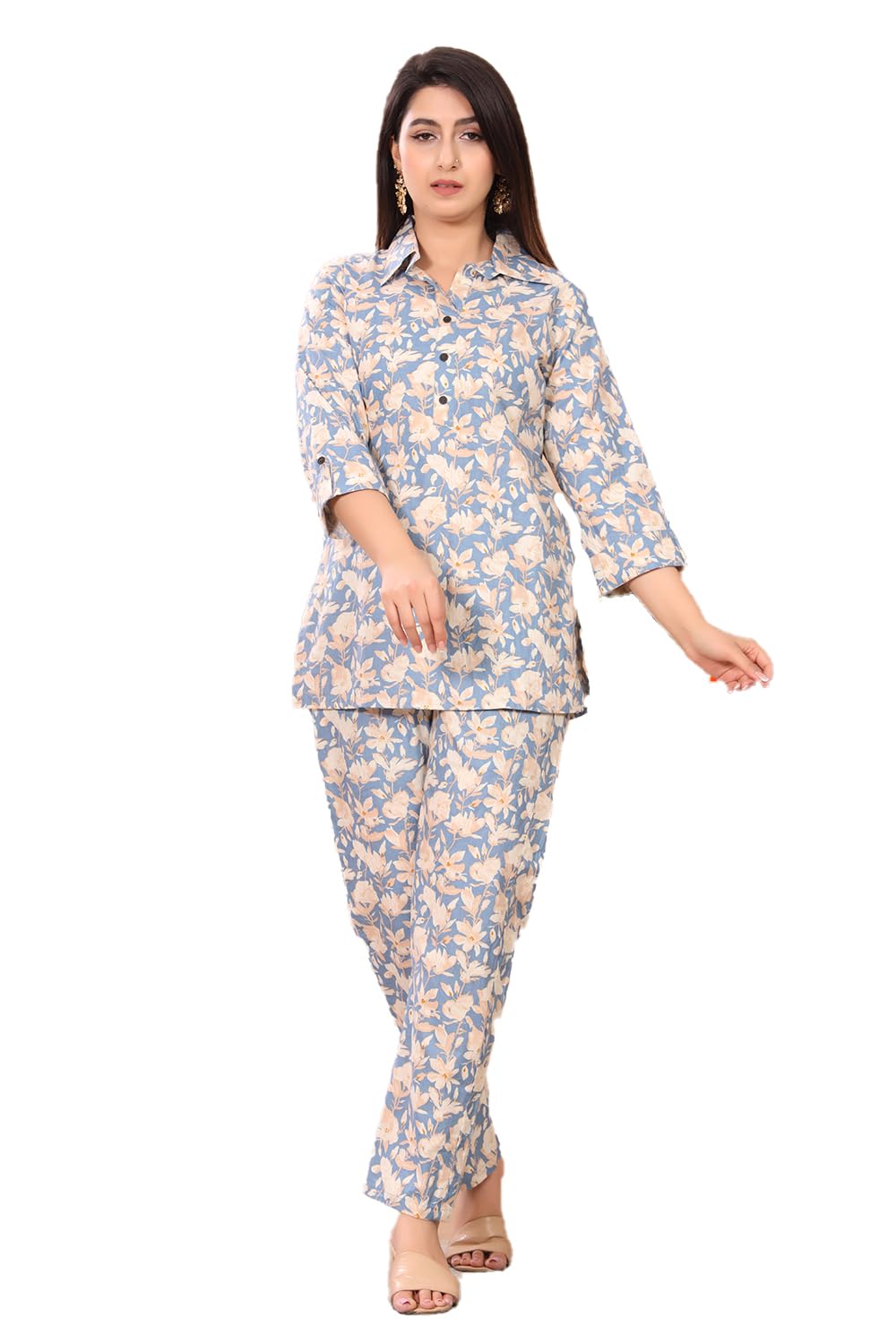 Monique Brand Ethnic Co Ord Set | Casual Wear Pant Top Set | Fancy Co-Ord Set | Full Pair Set | Women Kurta Sets Kurtis | Women Kurta Pant Set | Coord Sets for Women |Top Pant Set-picture-30