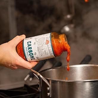 Carbone Marinara Pasta Sauce | Tomato Sauce Made with Fresh & All-Natural Ingredients | Non GMO, Vegan, Gluten Free, Low Carb Pasta Sauce, 24 Fl Oz (Pack of 4)