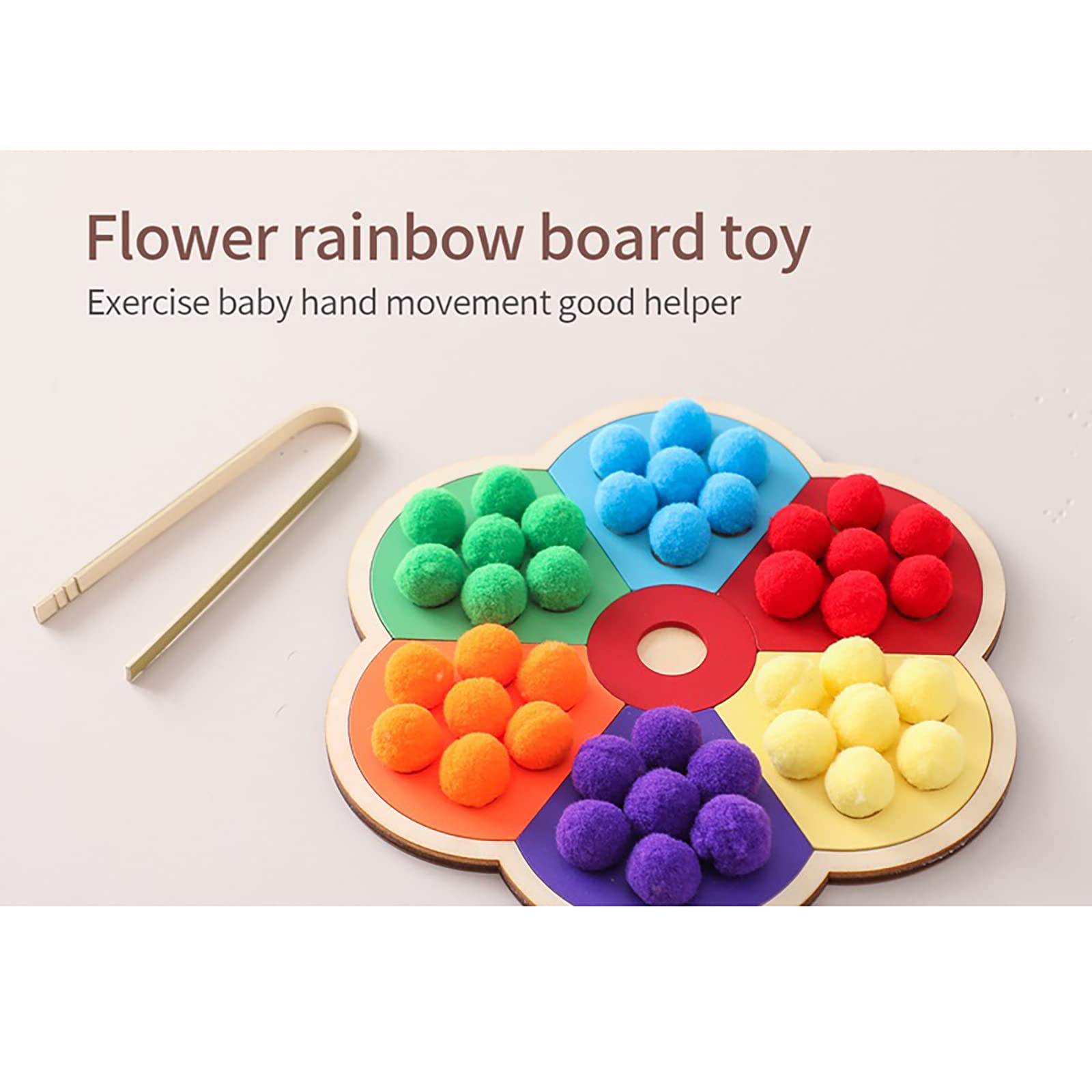 Amazon | 箸トレーニングおもちゃ 虹の積み木 木製パズル 形