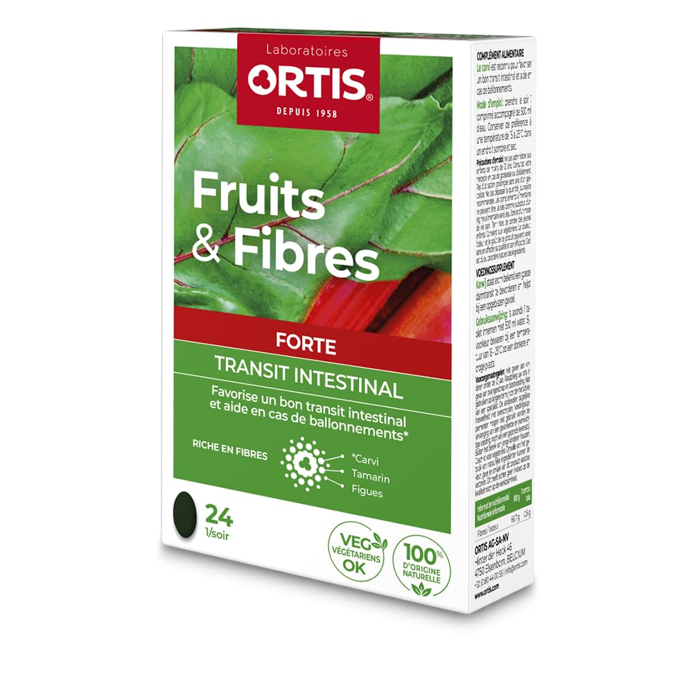 Ortis Frutta&Fibre Forte Integratore Transito Intestinale 24 Compresse