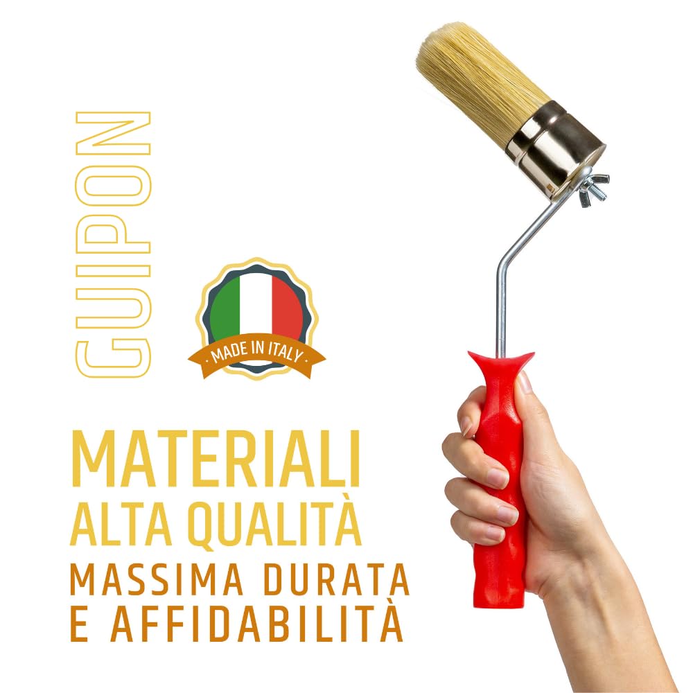 PENNELLIFICIO 2000 | Profesjonalny pędzel do narożników i krawędzi, idealny do farb wodnych i emalii, z plastikowym uchwytem, profesjonalny artykuł - Made in Italy