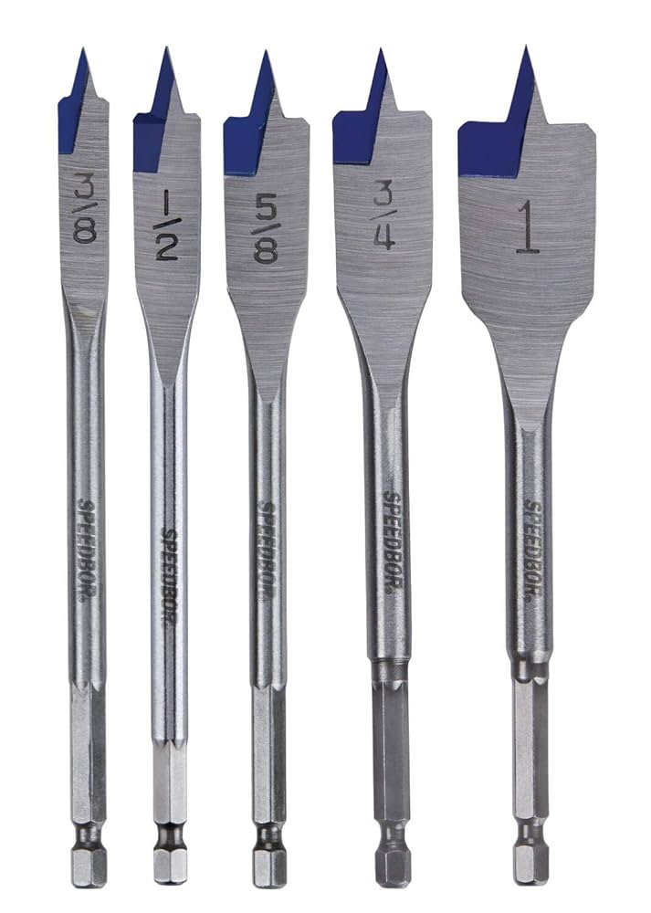 Amazon.com: IRWIN SPEEDBOR Spade Wood Drill Bit Set, 5 Piece