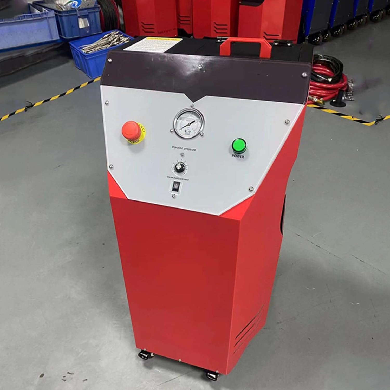 Automatic Low-Temperature Dry Ice Blaster, Portable Industrial Cleaning Tool with Mobile Wheels, Compatible with Multiple Dry Ice Pellet Sizes for Manufacturing & Petrochemical Facilities