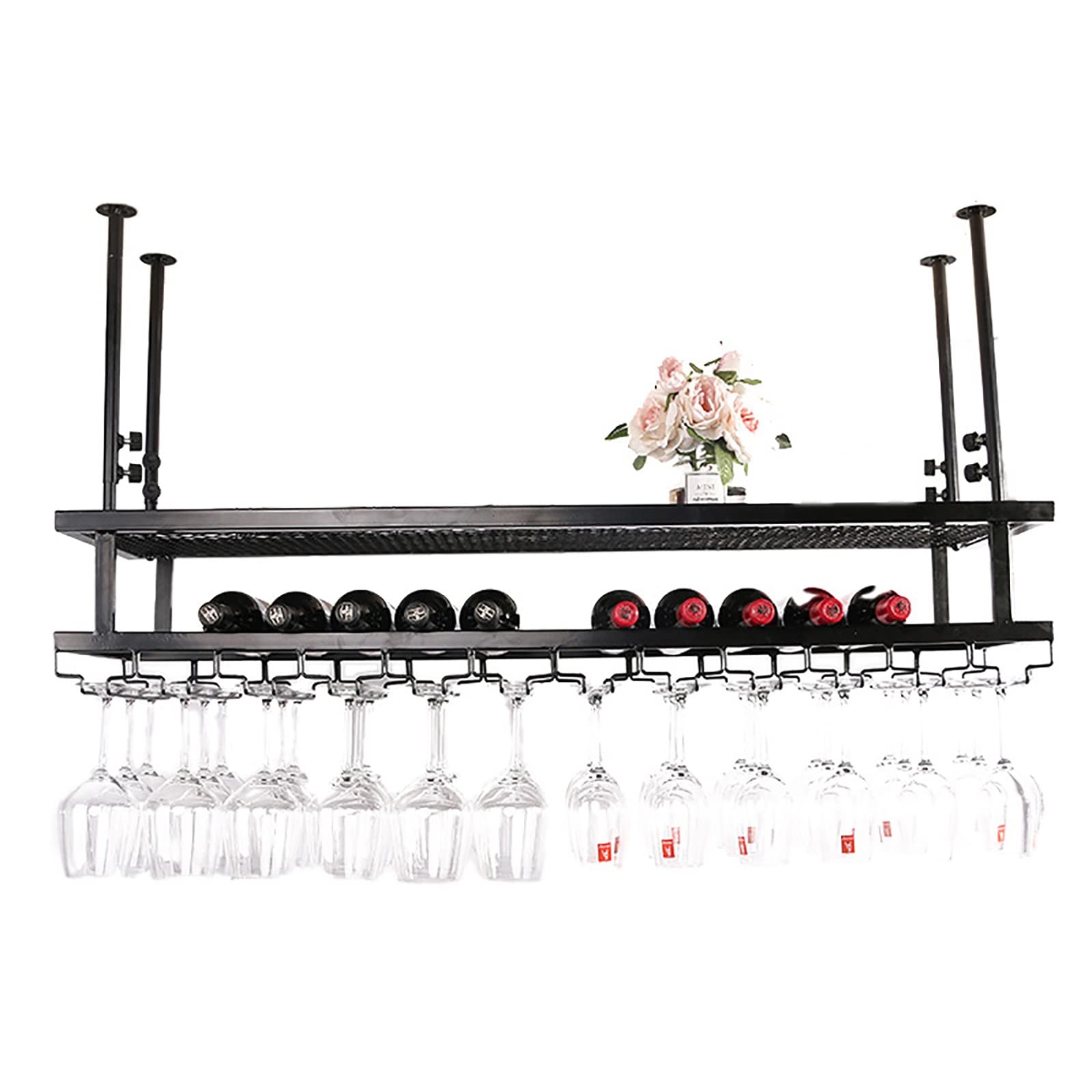 Gobelets de verres à pied porte-bouteilles de vin pour manque de place