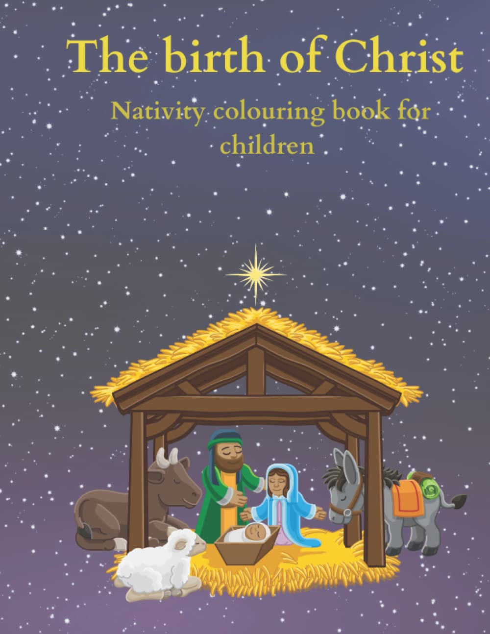 The birth of Christ Nativity colouring book for children