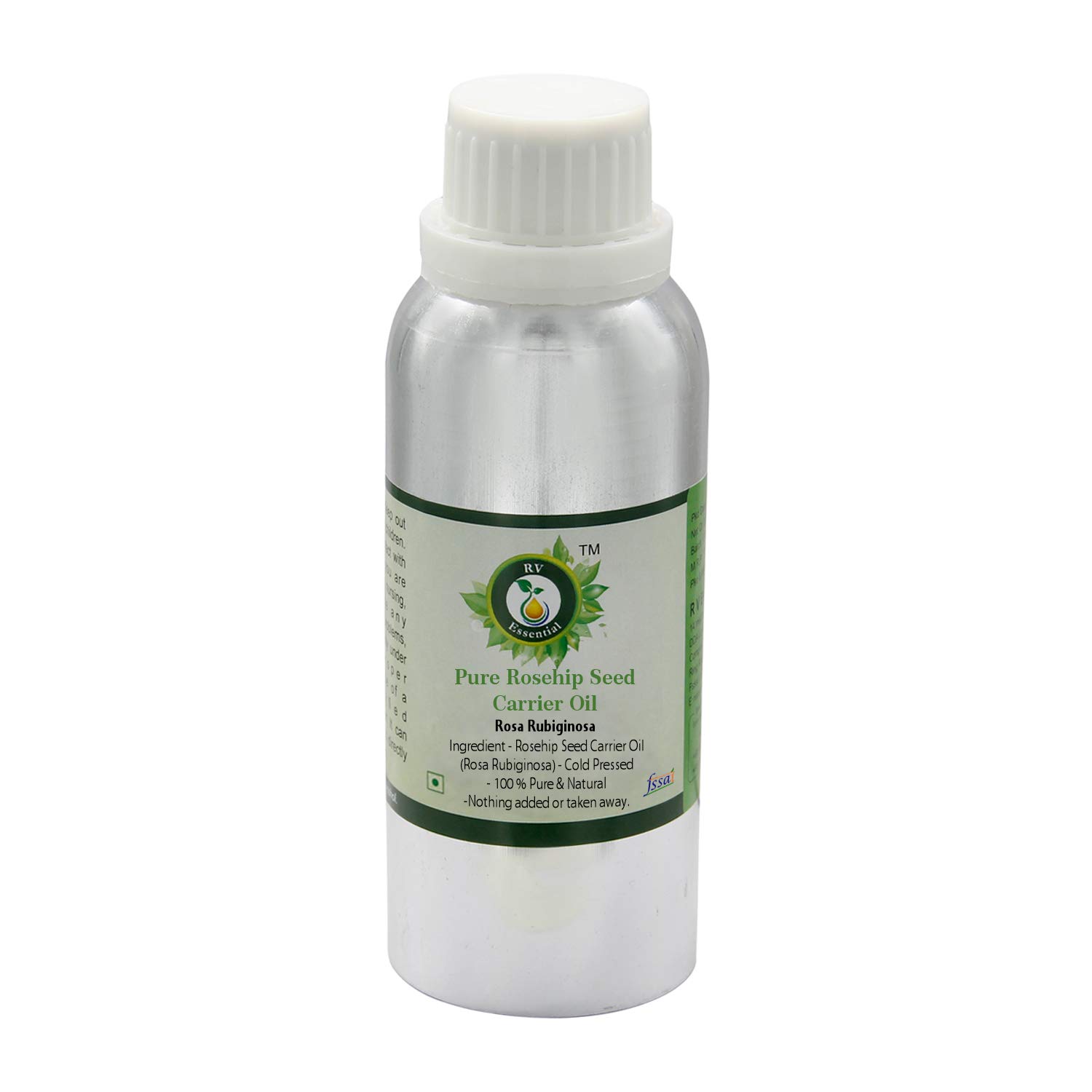 Aceite de seed rosa mosqueta | Aceite de rosa mosqueta | Rosa Rubiginosa | Rostro | Para piel | 100% natural puro | Prensado en frío | Rosehip Seed Oil | 630ml | 21oz By R V Essential