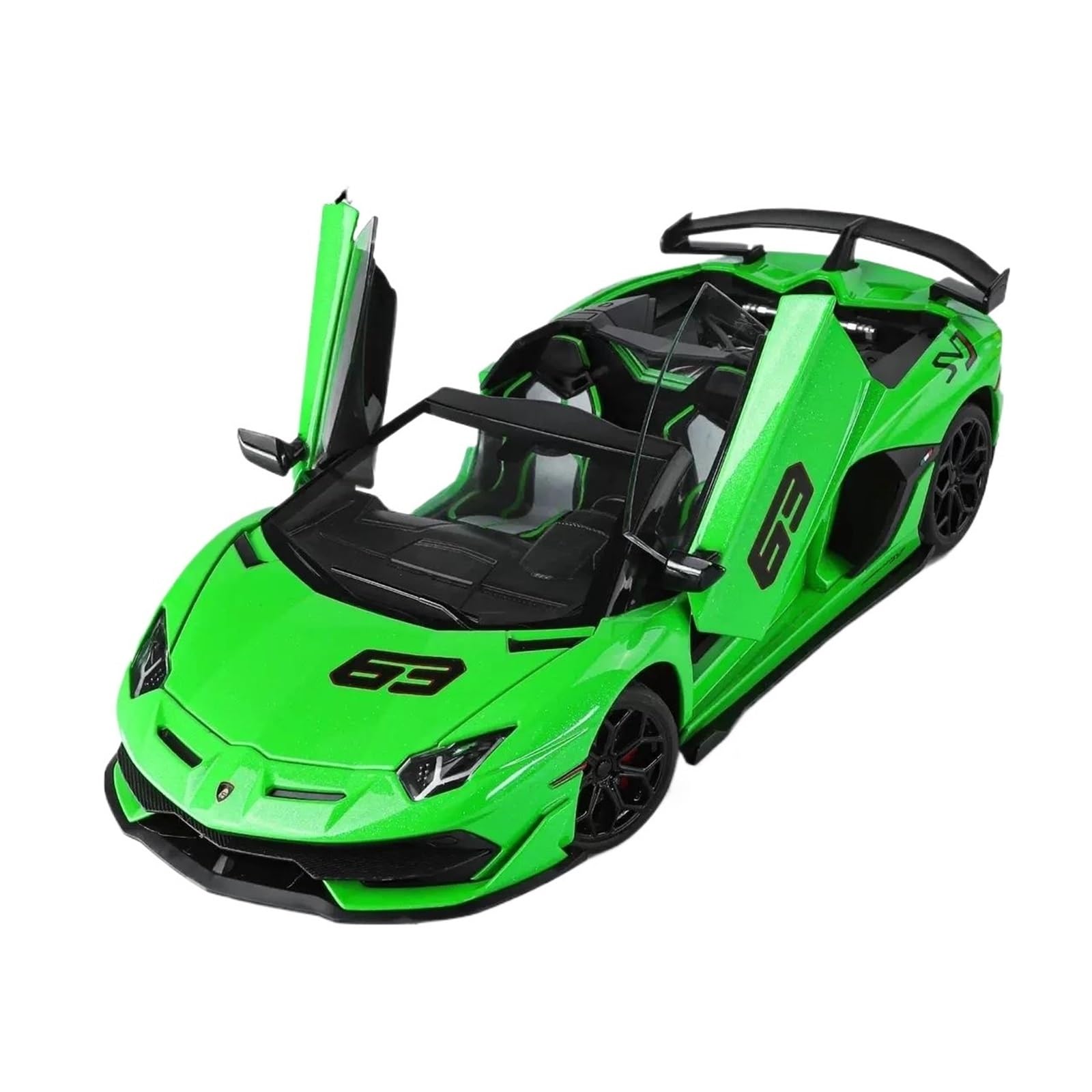 Emrgazqd Green Scale Finished Model Car 1/18 For Lamborghini Svj63 Static Scale Simulation Die-Cast Alloy Metal Car Model Ornaments Decoration Miniature Replica Car(Green)