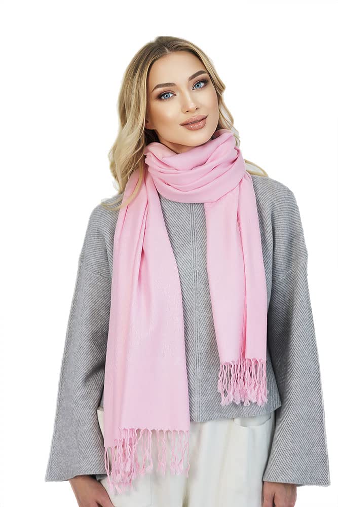 SignarePashmina Shawls and Wraps Scarf for Women (Baby Pink)