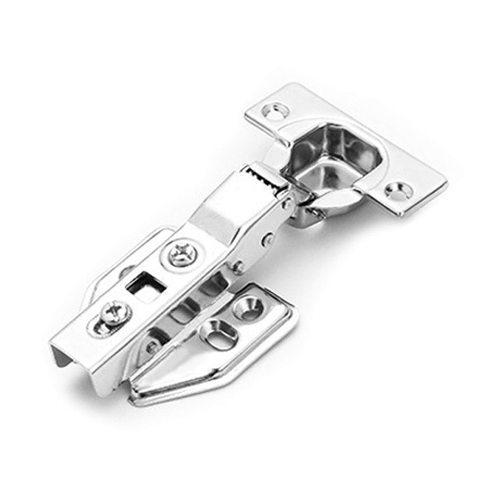 AUNANGLJSCS 4pcs Door Hinge, Stainless Steel, Hydraulic Damping, Cabinet, Soft Close, Buffer Silent, Furniture and Kitchen Hardware(Half Overlay)