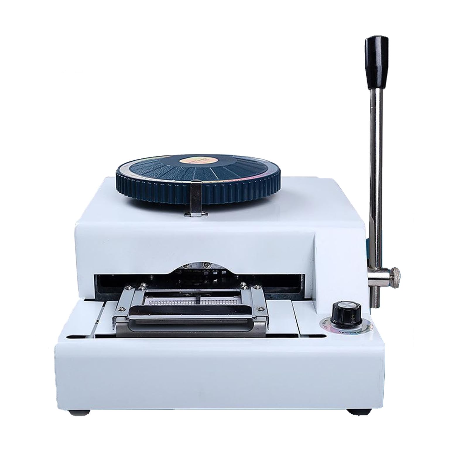 Ofyphth Embossing Machine 72 Characters Manual PVC Card Embossing Machine, Number Of Embossed Lines: 1-12 Lines, for Pet ID Tags & Industrial Labeling.