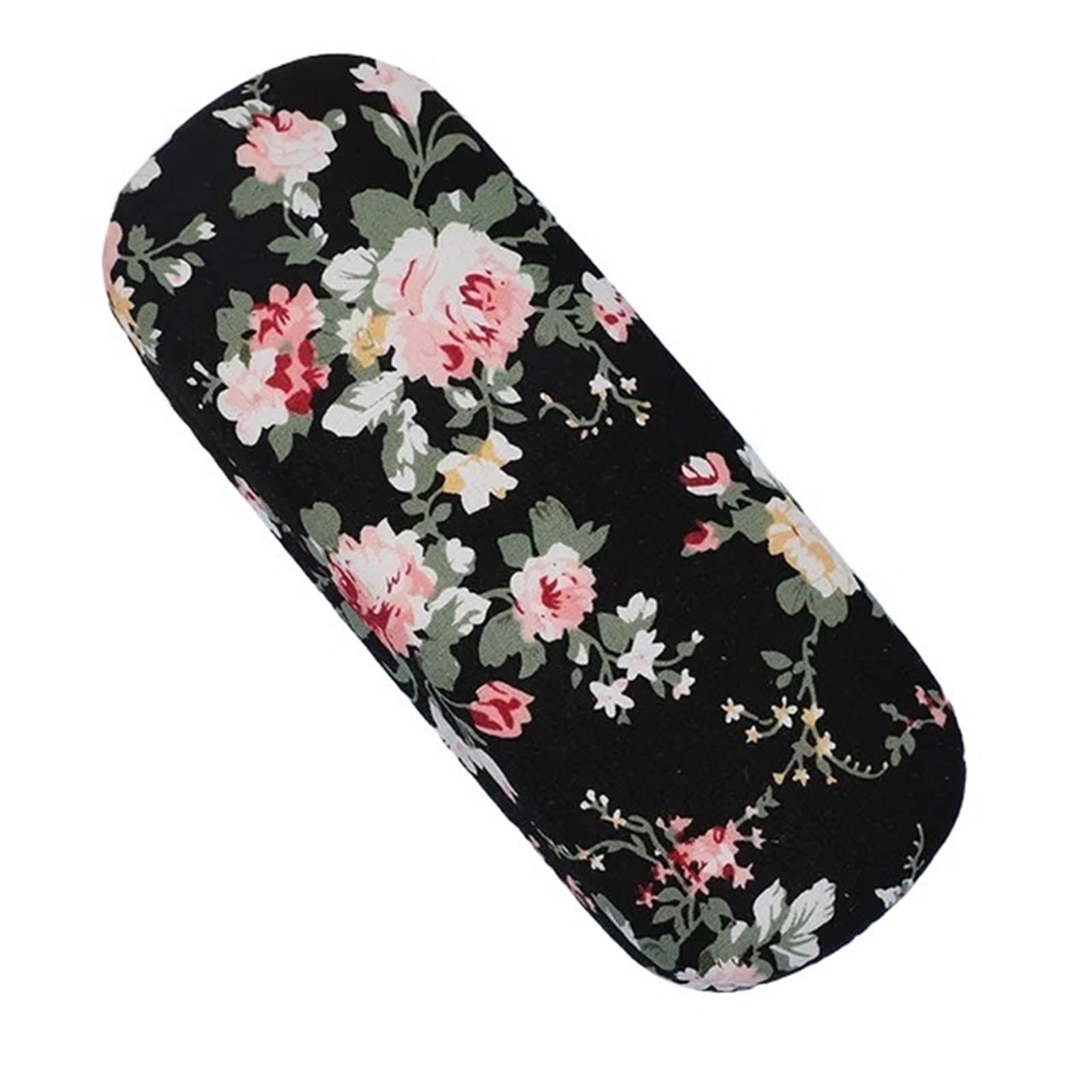 estuche para gafas, Estuche retro floral for gafas, de tela con estampado, caja rígida for lectura y ópticas mujer