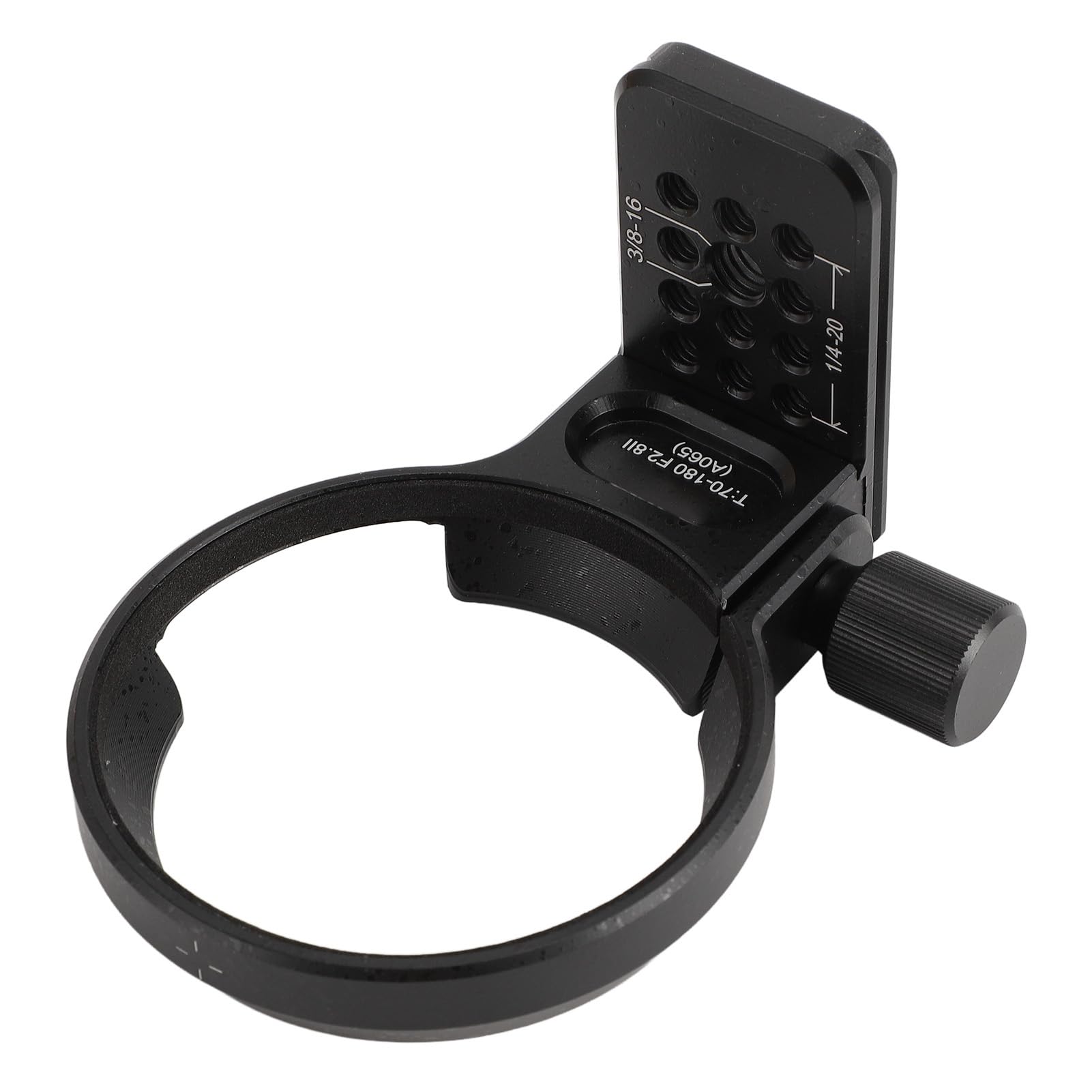 Lens Collar Tripod Mount Ring, for T70 180 F2.8 Lens, 70mm Arca Type Quick Release Plate, 1/4 3/8 Inch Holes