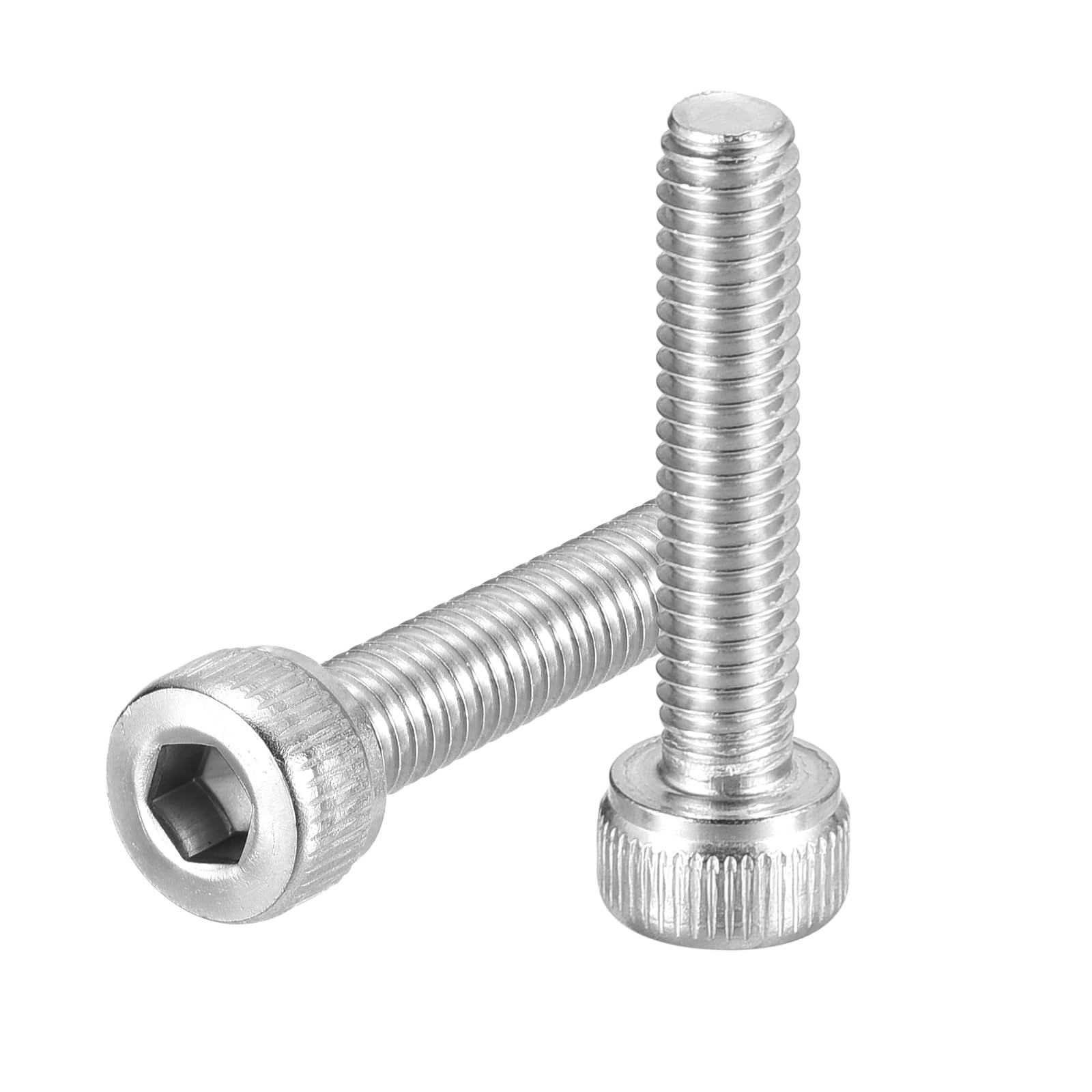 uxcell Hex Socket Bolts (M4-0.7x20), 304 Stainless Steel Hex Socket Drive Screw, Silver Tone, 100 Pcs, M4-0.7x20mm