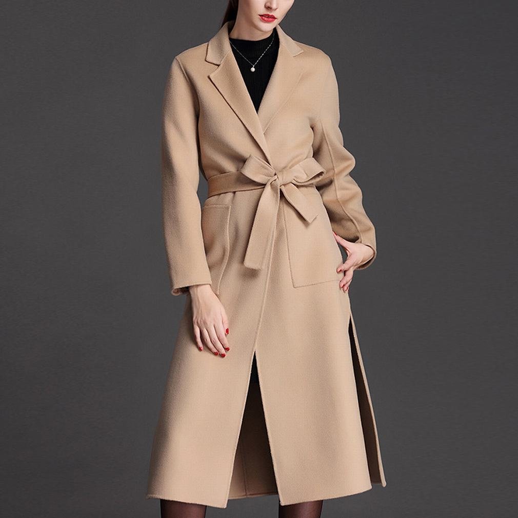 Manteau long slim de haute qualité au drapé fluide d'exception
