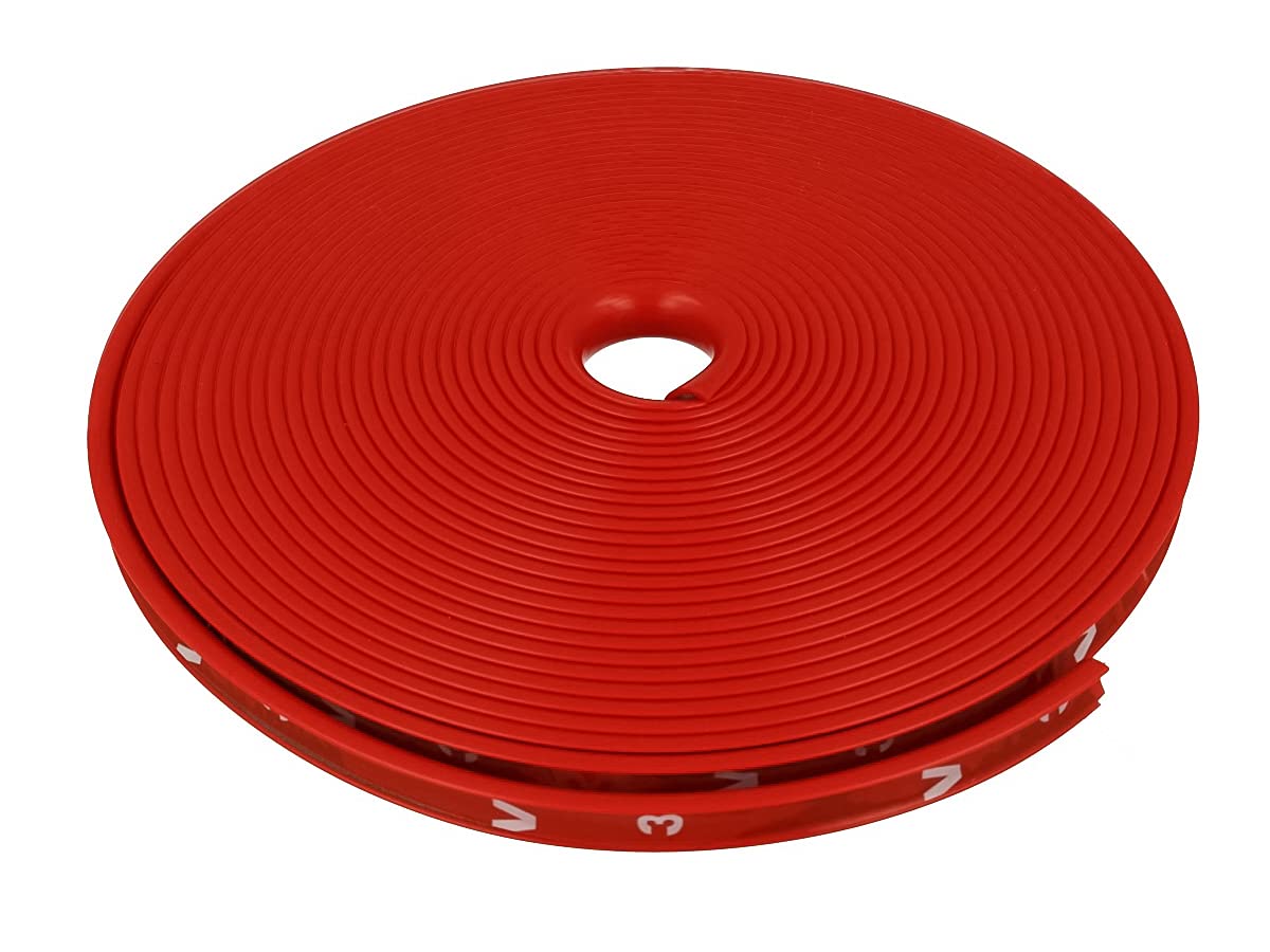 Ecoshirt - Adesivi In Vinile Kona F122 Per Auto, Colore Rosso, Fustellati, Alta Resistenza, Kit 6 Pezzi (2x29x3.5, 2x15x2.5, 2x5x5 Cm)