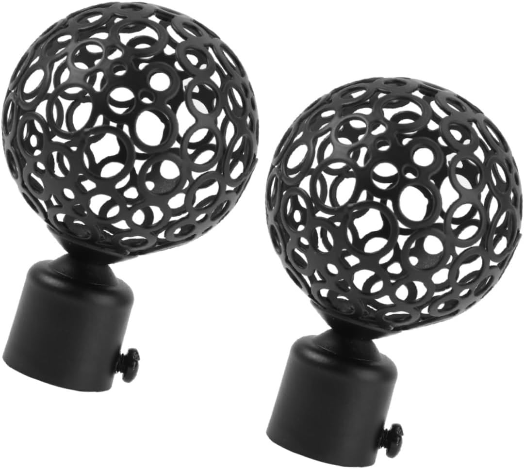 Curtain Pole Curtain Pole finials 2pcs Roman Pole Decorative Head End Caps Drapery Pole Curtain Roman Rod Ends Vintage Accessories Wrought Iron Curtain Rods Vintage Knobs Head Plug