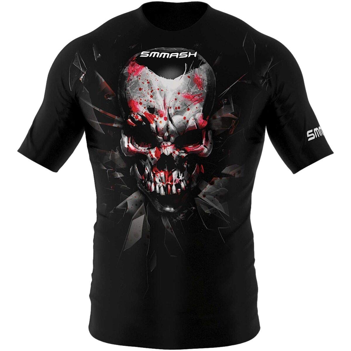 SMMASH Helion Rashguard Hombre Manga Corta, Camisetas Hombre para MMA, Artes Marciales, Krav Maga, BJJ, K1, Karate, Material Transpirable y Antibacteriano — view 22