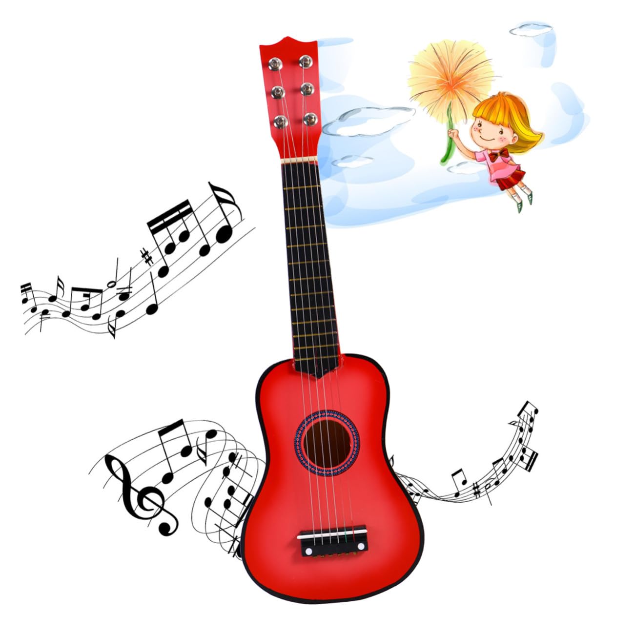 Chitarra per Bambini in Pollici Legno 21 Rosa