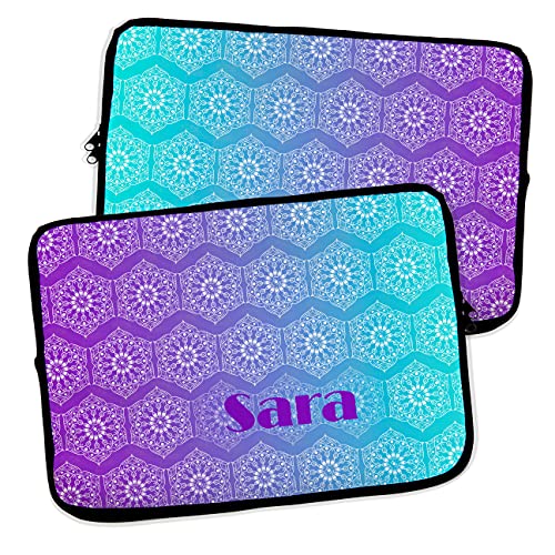 Funda Portátil y Tablet de Neopreno - Regalo Personalizado Con Nombre - Varios Tamaños - Mandala Print