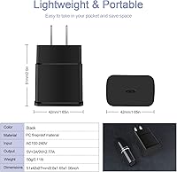 Vista 6 de Cargador rápido tipo C de 25 W USB C para Moto Razr 2025 2024, Edge 60 Stylus/60 Fusion/G24 Power/Moto G Play 2026 2024/G Power/G Stylus/G