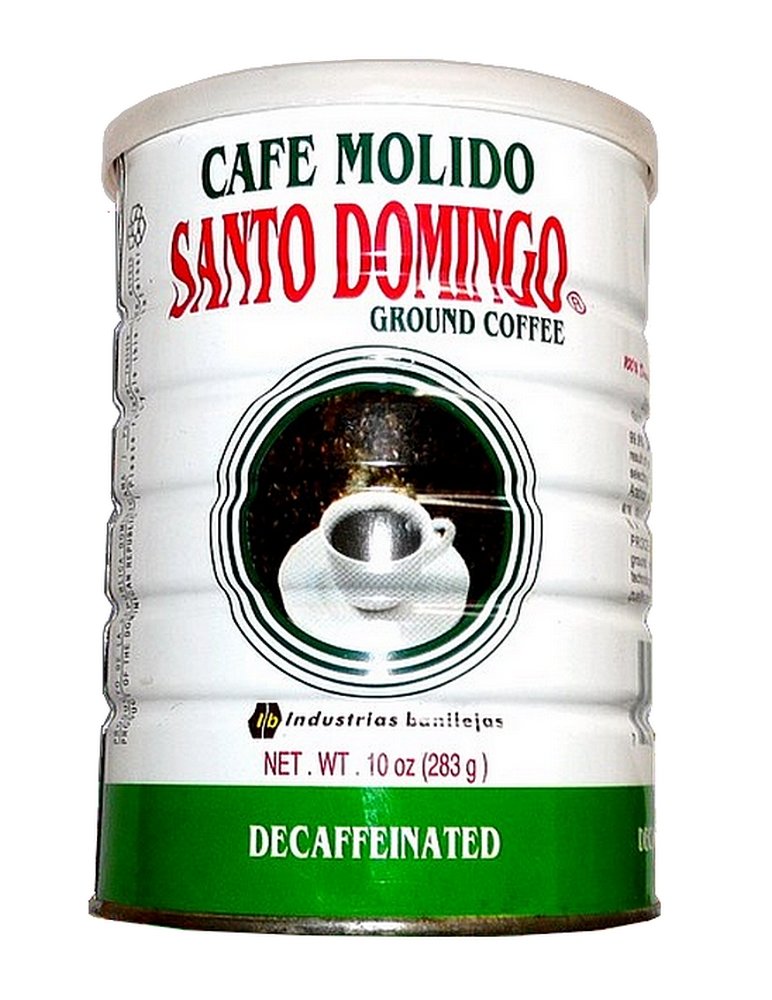 Santo Domingo Decaffeinated Coffee Decaf 1 Vacuum Packed Can 10 Oz