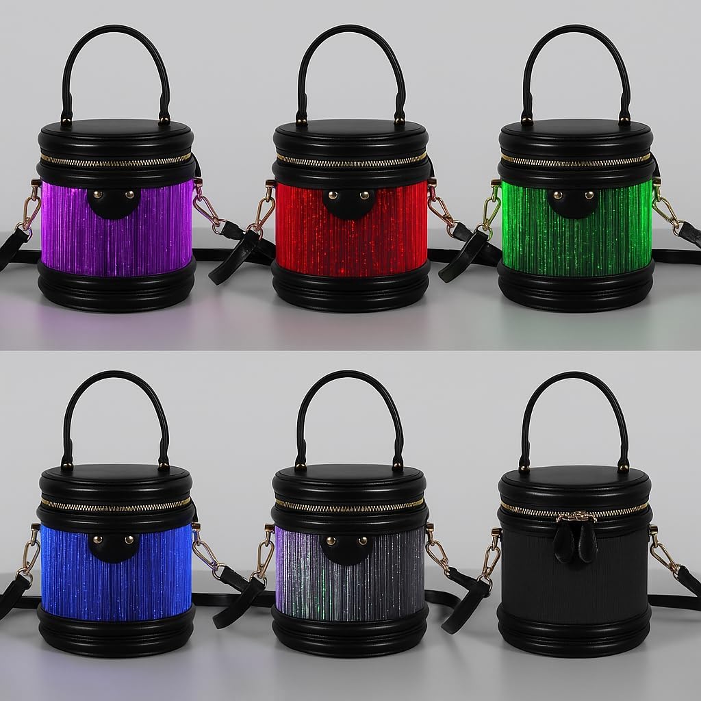 LED Bags Crossbody Purse Evening Bag Light Up Purse 7 Colors Evening Clutch - Image 4