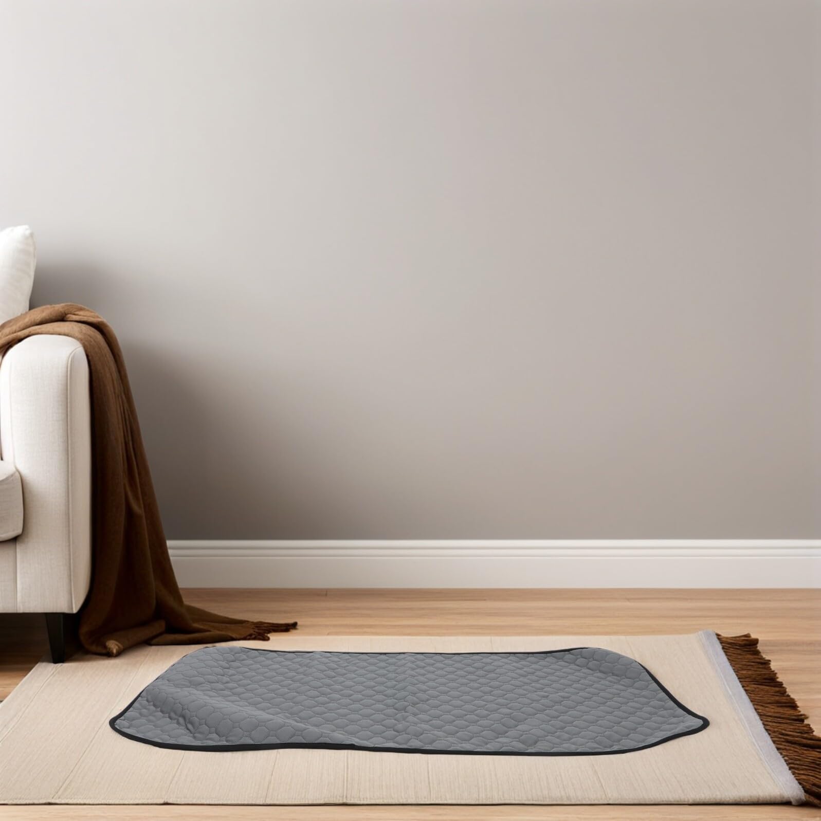 Almohadilla de Entrenamiento para Mascotas y Lavable Tamaño Extra Grande 60X120 CM Empapador Reutilizable para Perros Protección Absorbente para Casa y Viajes Color Gris