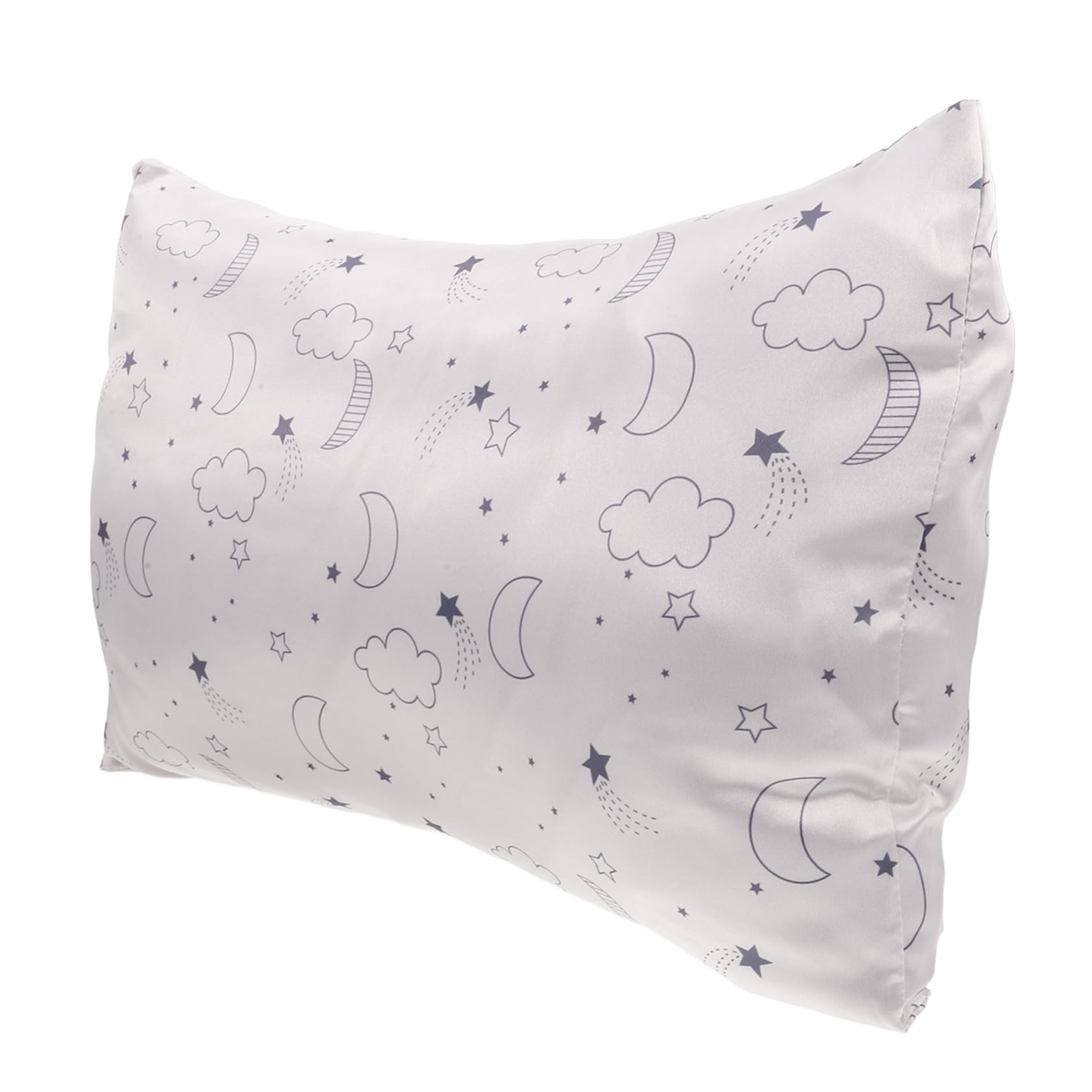 HOOTNEE Soft Silk Satin Pillowcase for Toddlers Breathable Pillow Case Set Fun Prints Comfortable Envelope Closure Pillow Covers for Boys and Girls Bedding