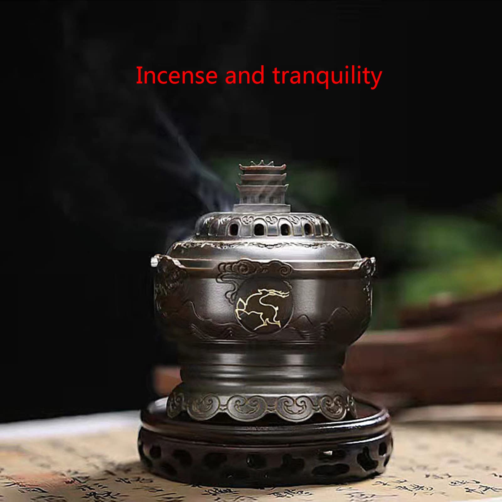 Quemadores chinos Dunghuang, adornos de incensario de cobre de metal para el hogar, dormitorio, suministros de quemadores