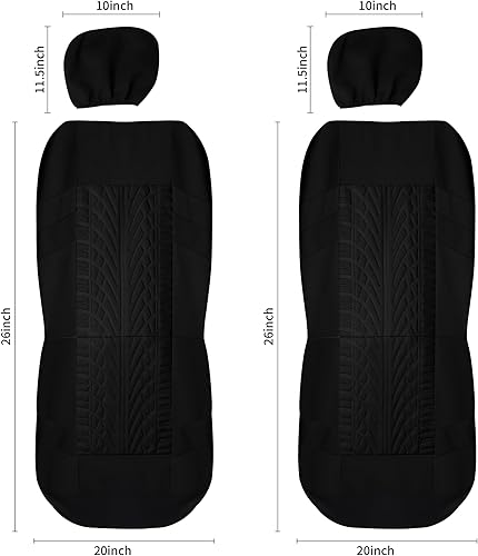 Miniatura 7 de Fundas de asiento delantero de automóvil, fundas universales de tela para asiento delantero de automóvil, fundas de asiento transpirables y lavables