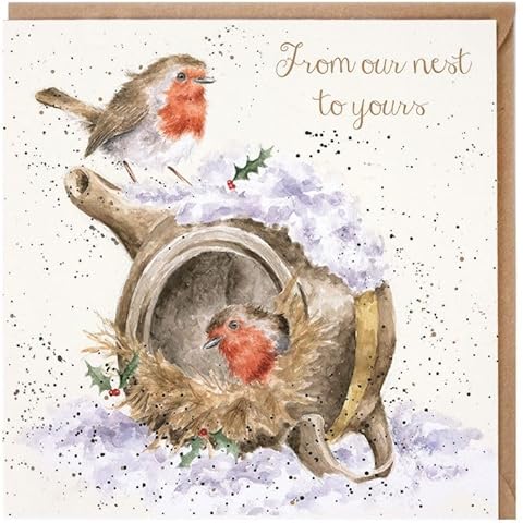 Wrendale Designs Christmas Card with Robins Cover