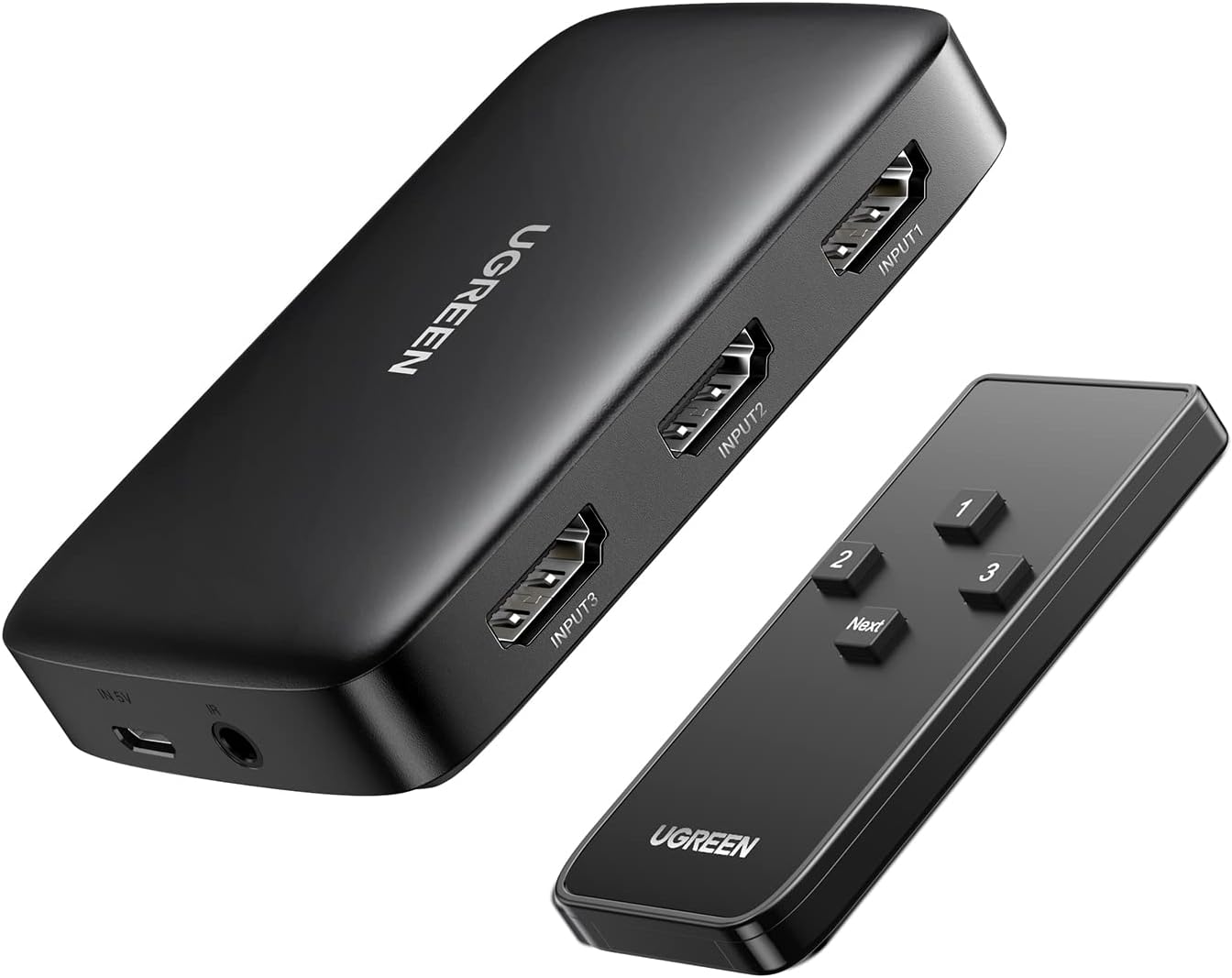 HDMI Switch 3 in 1 Out 4K@30Hz Switcher Splitter with Remote, Supports HDR CEC 3D HDCP1.4 Compatible with PS5 PS4 Xbox Fire Stick Roku Apple TV PC