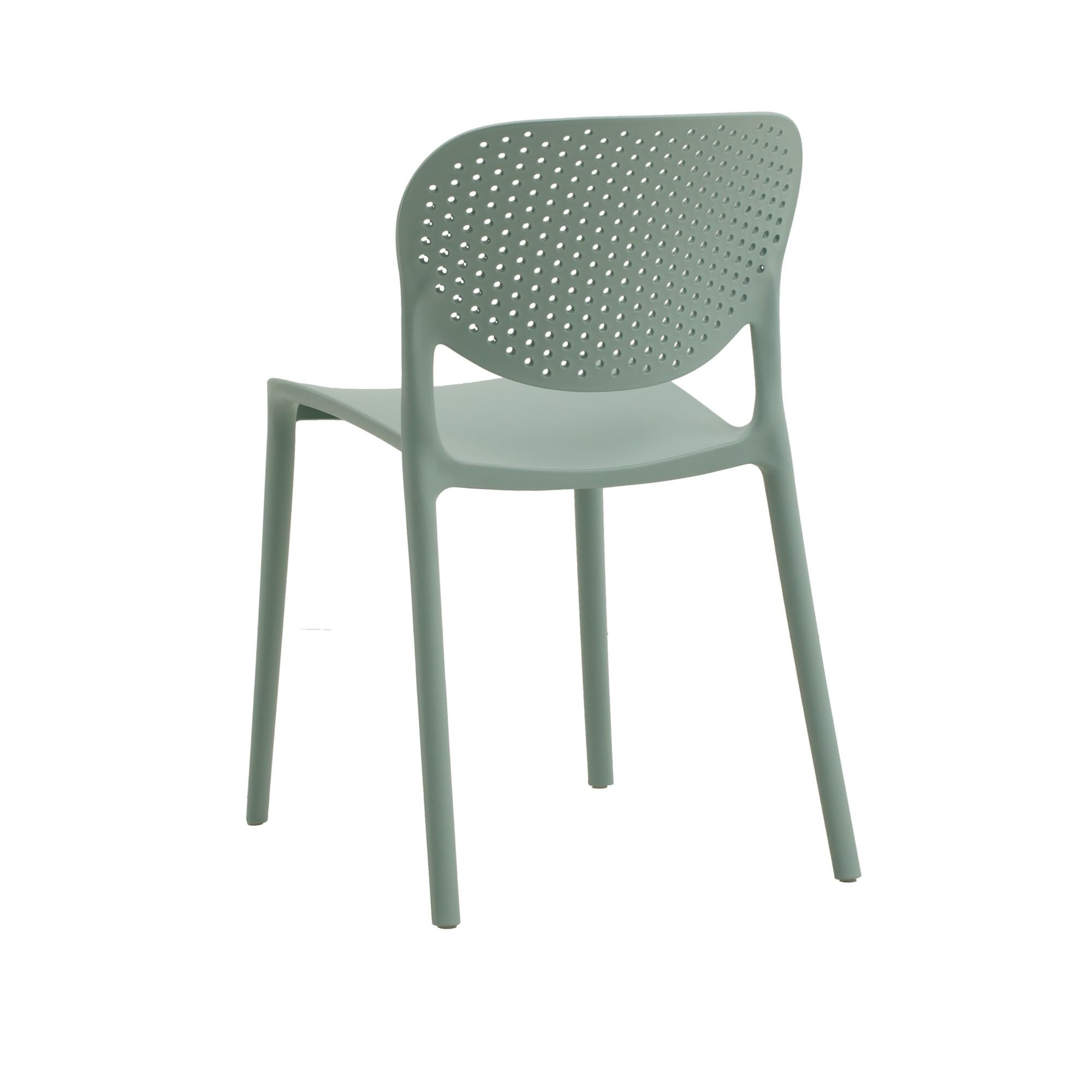 KONTE.DESIGN Juego de 4 sillas MAIORCA de Polipropileno Verde, apilables
