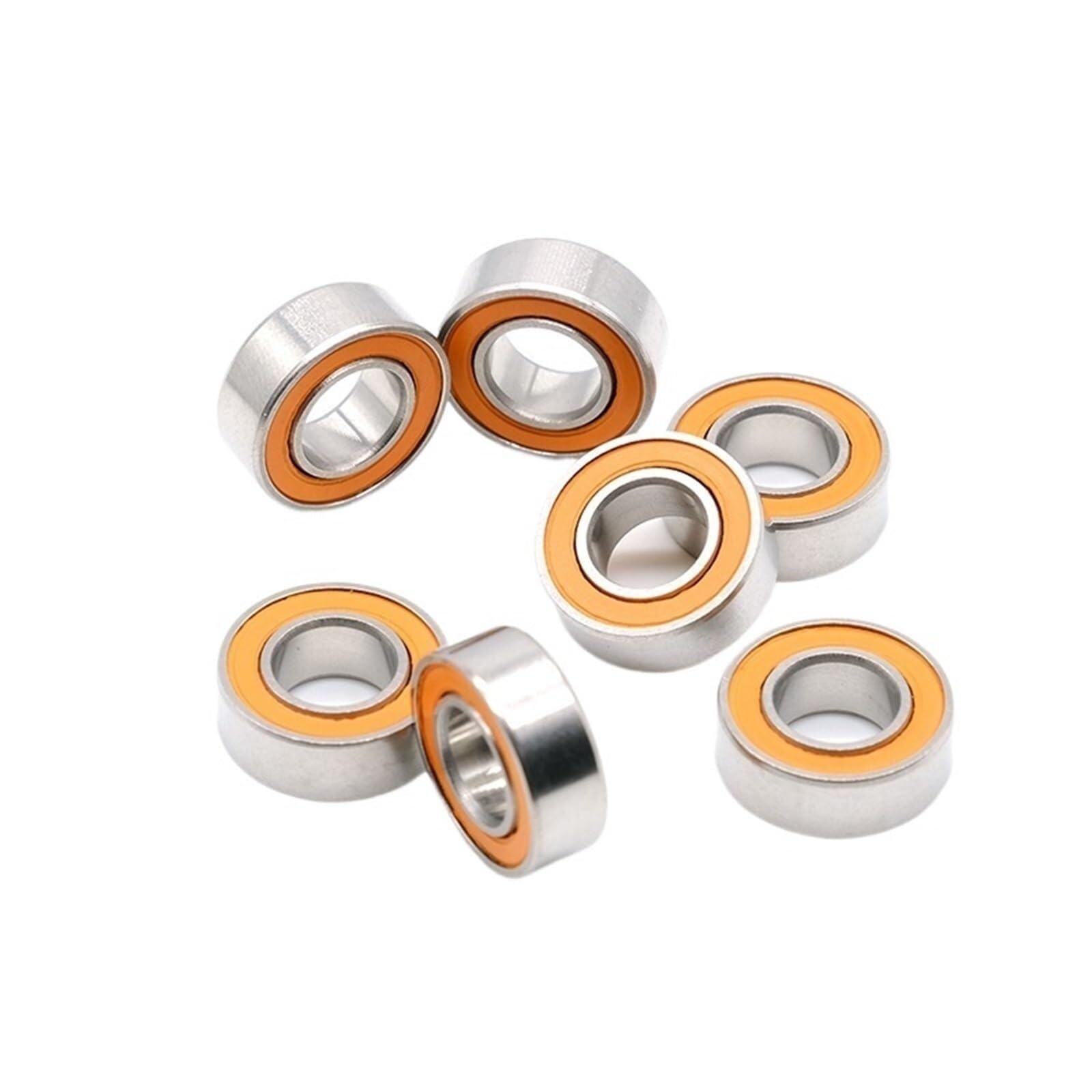 Bimetaliczna tarcza uszczelniająca Mikro łożysko zwykłe 1 szt. S687 2RS CB 7x14x5mm ABEC-7 Hybrydowe ceramiczne kulkowe ze stali nierdzewnej bez smaru Szybkie toczenie