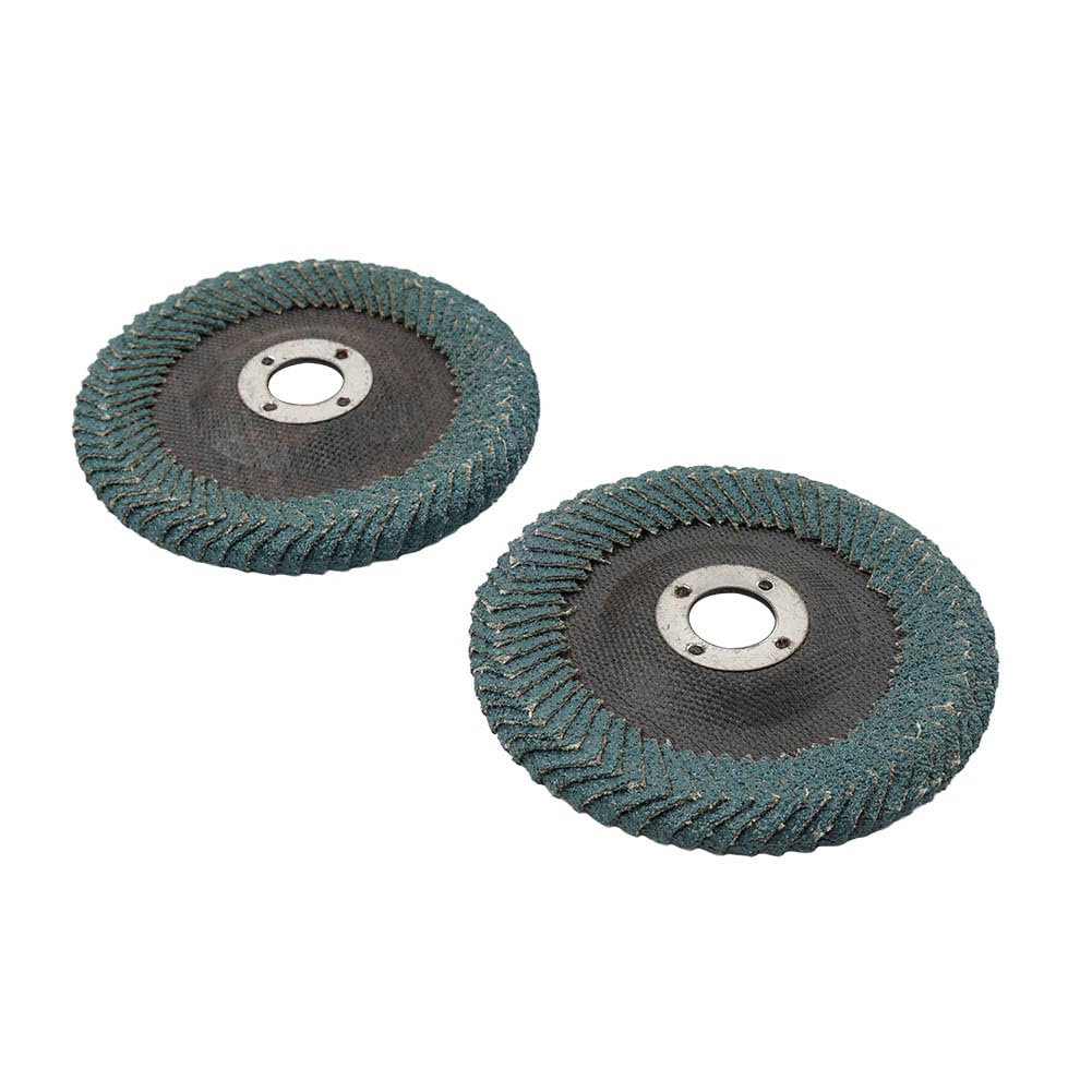 Newsmarts 100mm Flap Polishing Grinding Disc Wheel U-Shaped Scouring Buffing Pad Angle Grinder Blue Plastic 2pcs