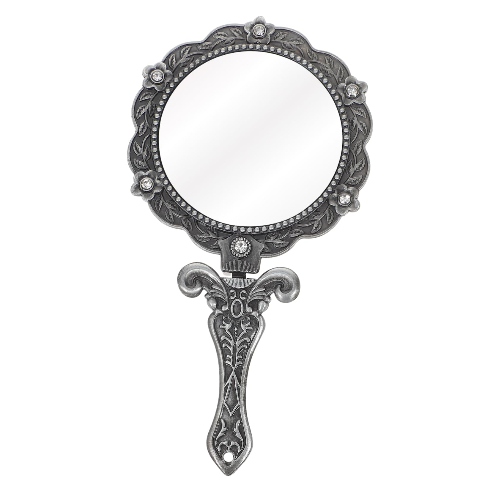 ARTSEWPLY Vintage Handheld Vanity Mirror Portable Folding Mirror with Handle for Travel and Daily Use High Definition Surface Present for Women and Makeup Artists