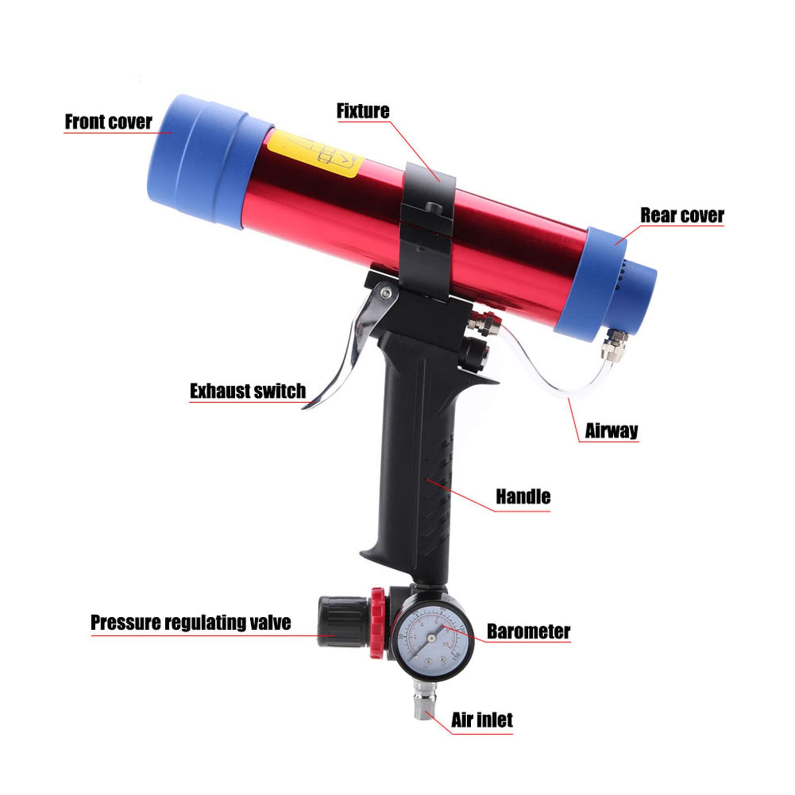 Cartucho Pistola de Calafateo de Aire 310ml Aluminio
