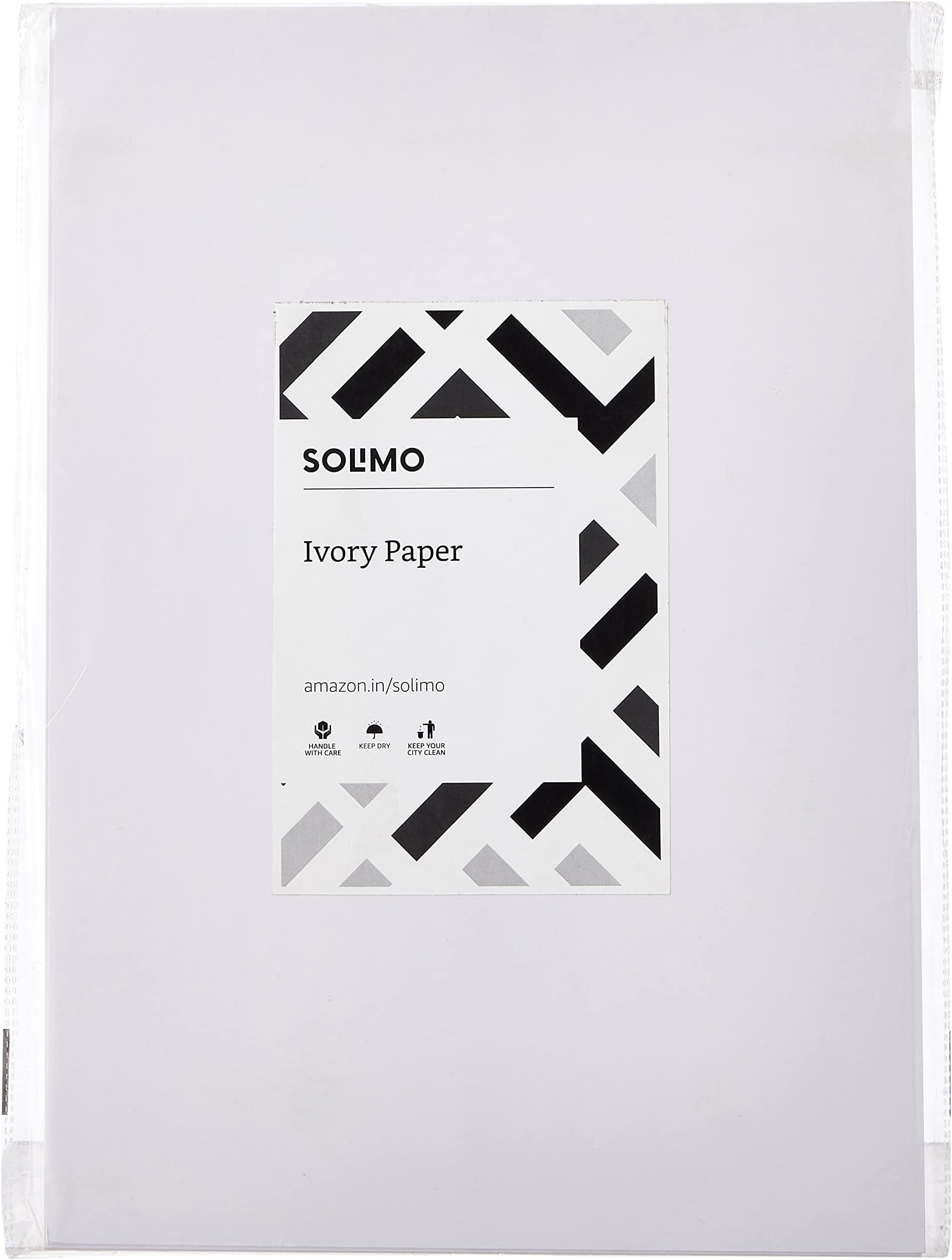 Amazon Brand - Solimo Ivory Paper Sheet, A3 Size, 210 GSM, 25 Sheets Per Pack, Watercolour