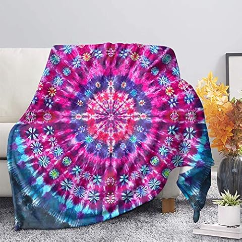 Binienty Luxurious Tie Dye Microfiber Fleece Blanket Cover