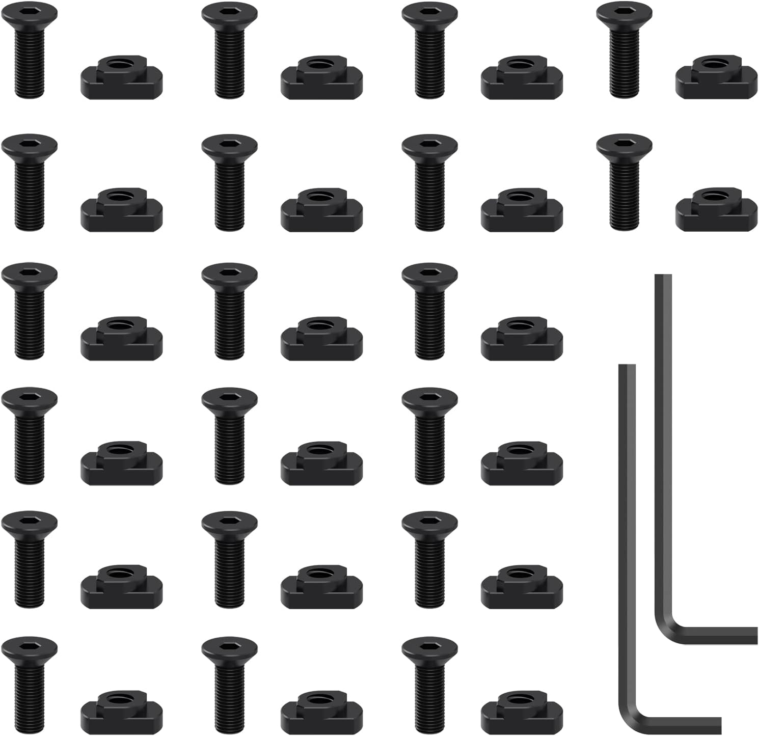 Guardtier 20 Pack of T-Nuts & Screws Compatible with M-Lok Rail Section Accessories Replacement Sets : Sports & Outdoors