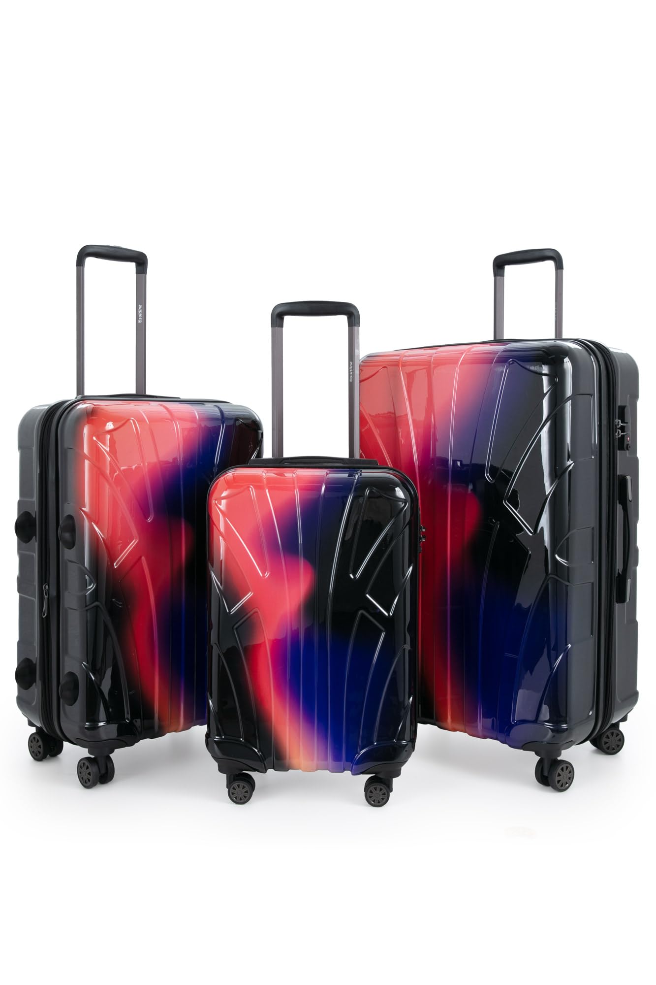 Suitline - Maleta de Mano rígida, Trolley 4 Ruedas, TSA, 55 cm, Aprox. 34 litros, 100% ABS Mate, Azul Oscuro — view 21