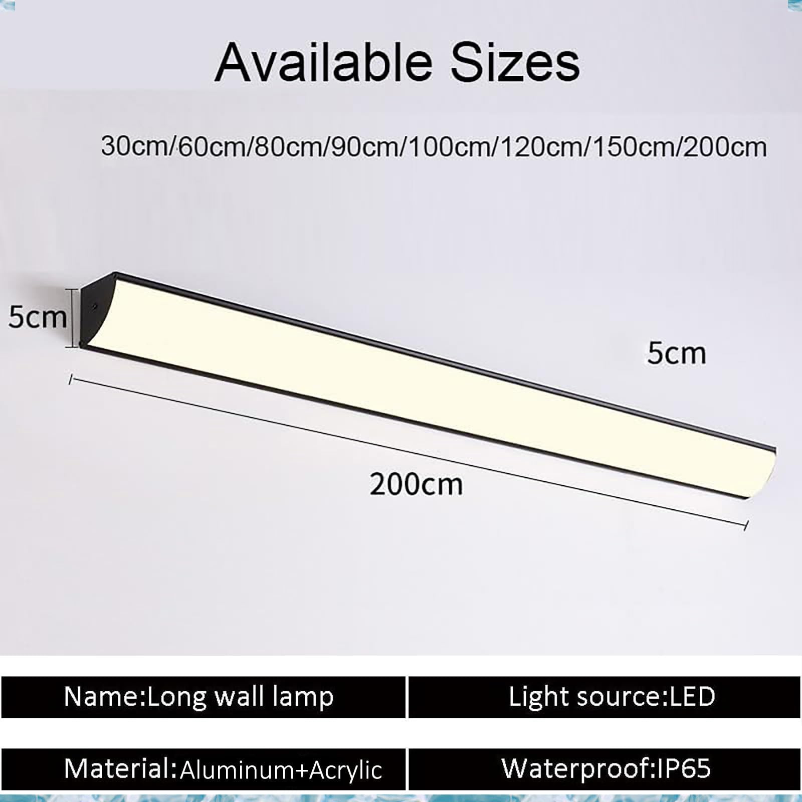 Nowoczesne oświetlenie zewnętrzne LED - trójkątny kinkiet IP65 wodoodporny na balkon, patio, garaż, dekoracyjne oświetlenie 80 cm w ciepłym świetle czarnym 3000K / 4000K / 6000K