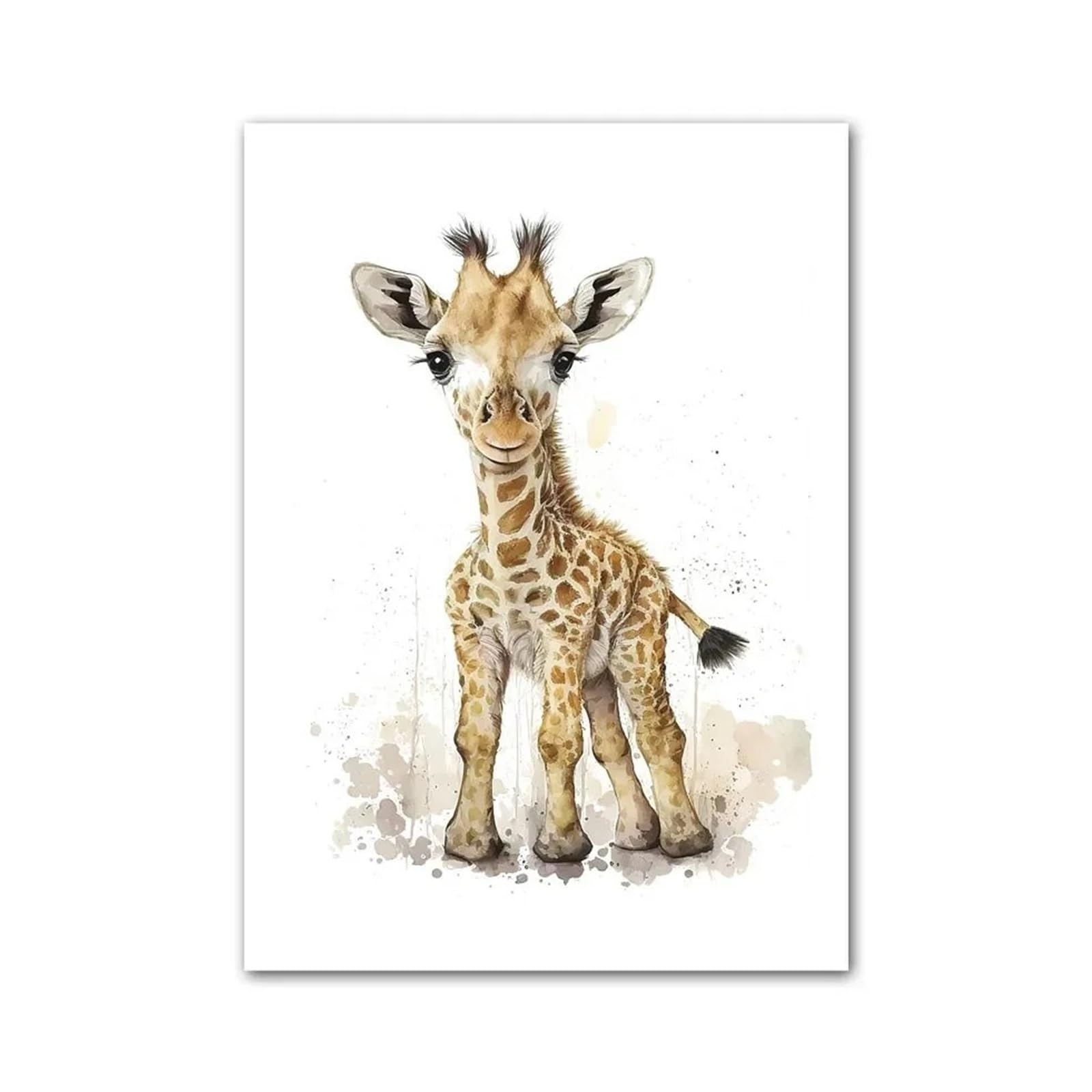 XENITE Wall Art Canvas Prints Elephant Lion Giraffe Tiger Zebra Nursery Wall Art Canvas Painting Aninmal Posters And Prints Wall Pictures Baby Kids Room Decor(B,40X50cm)