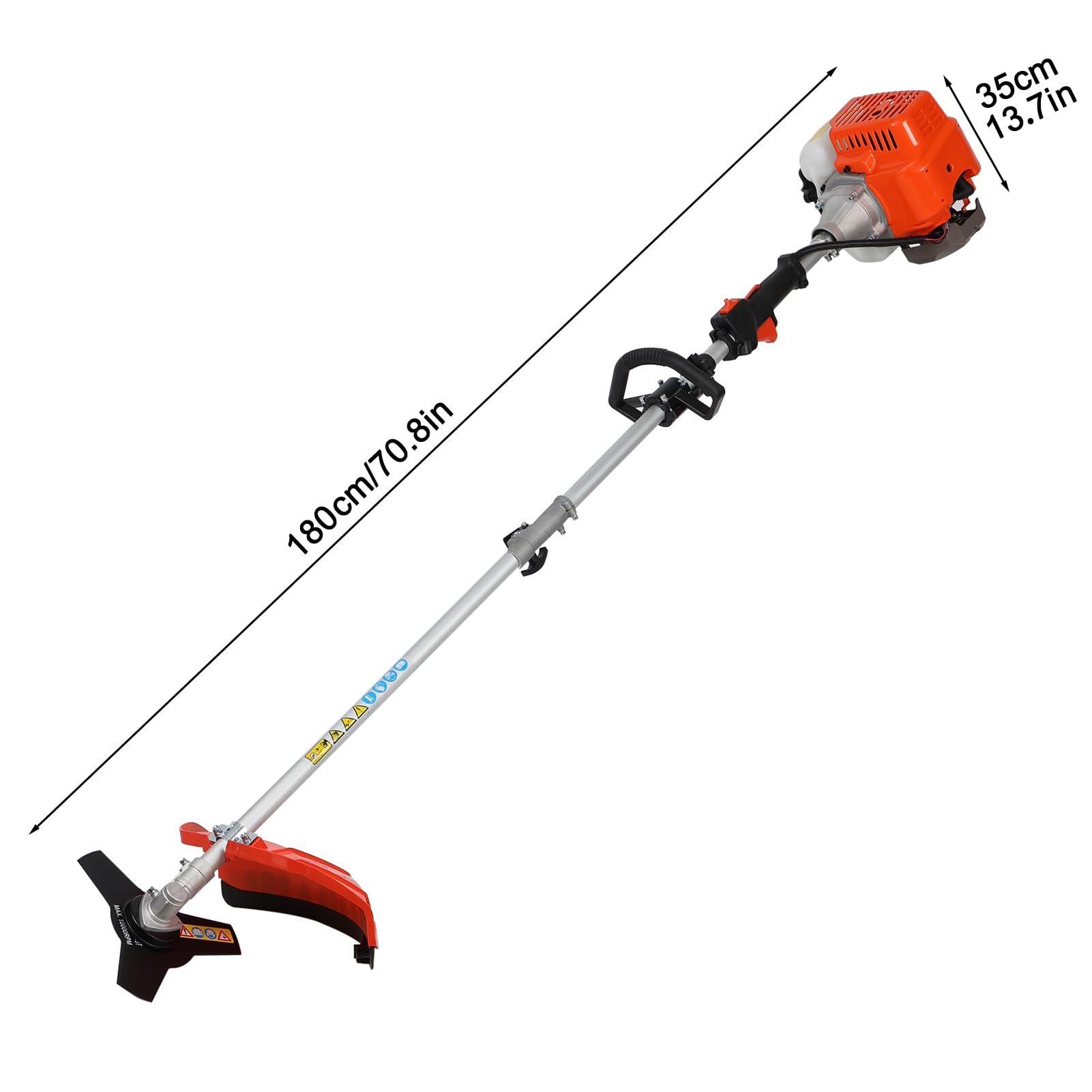 52CC 5-in-1 Gas Multi-Tool – Pole Saw, Brush Cutter, Hedge Trimmer, Edger & Grass Shear