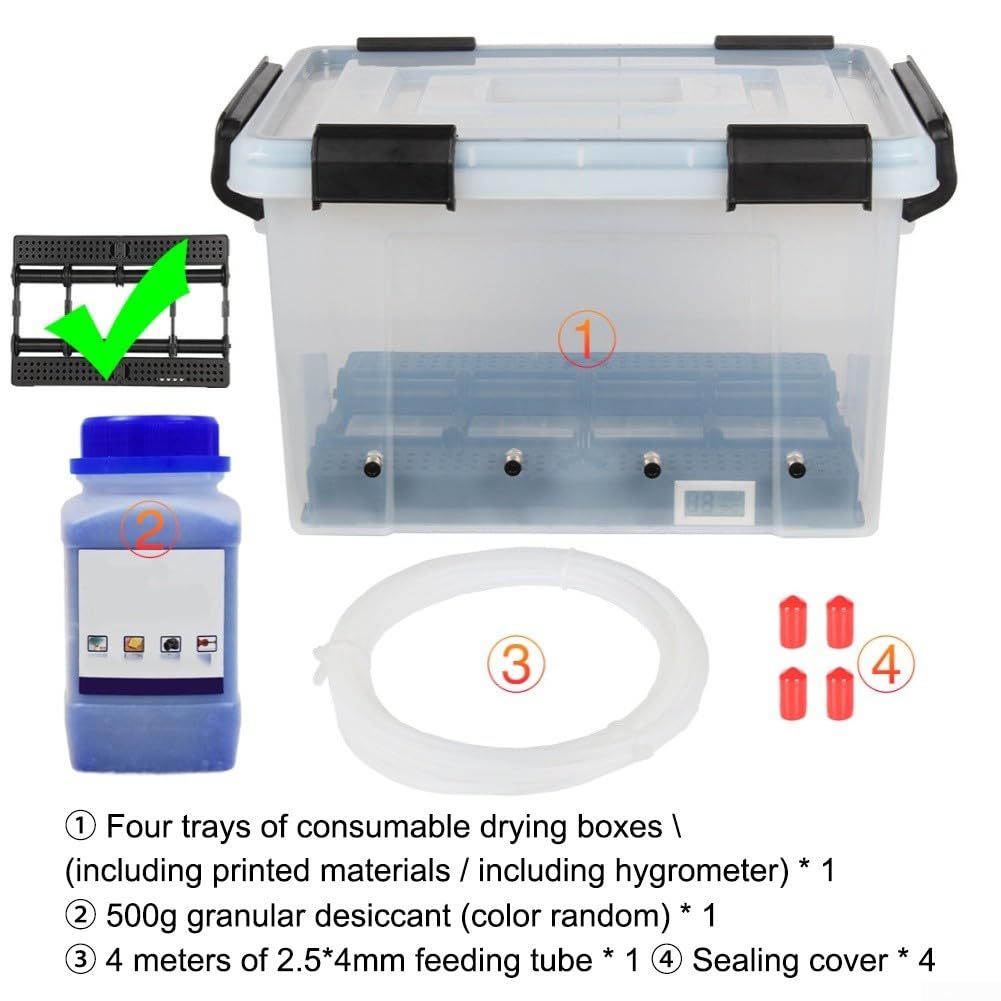 Caja de secado de filamentos para impresora 3D, 44 x 30 cm, a prueba de humedad